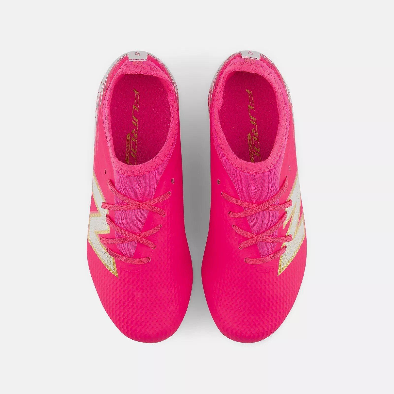 Pink/White - New Balance - Unisex Kids' Furon .3 Firm Ground Football Boots - 6