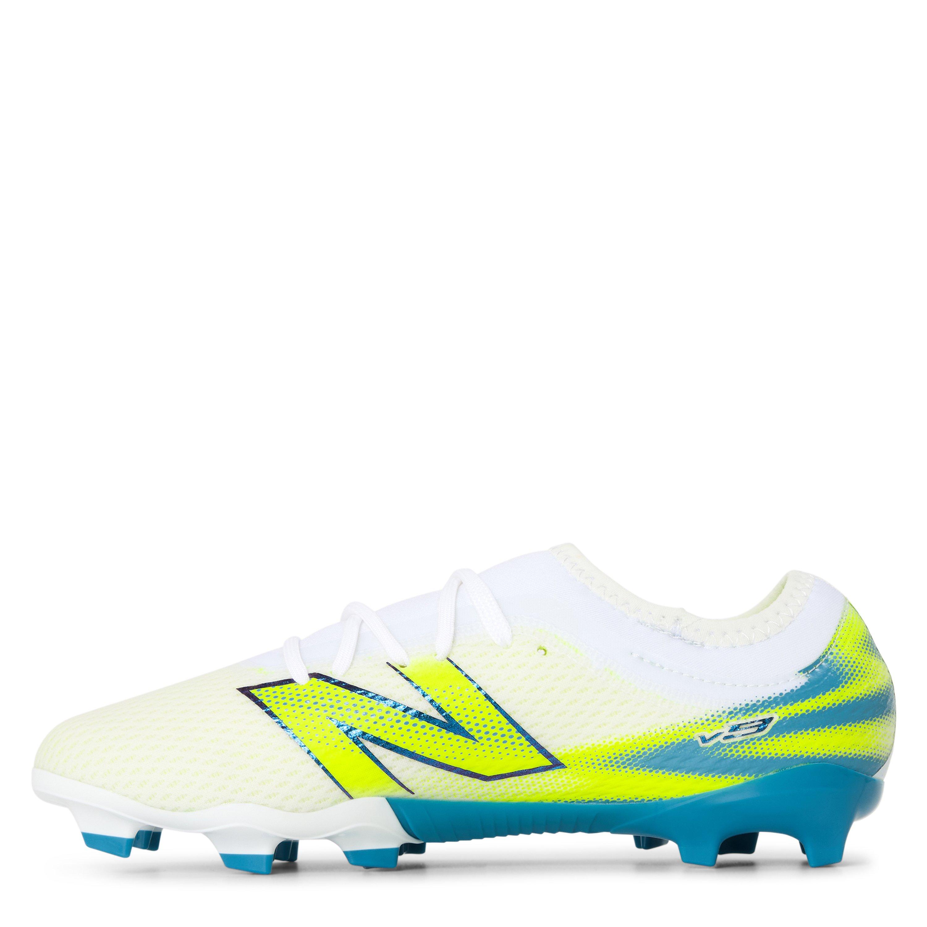 White/Lime - New Balance - Unisex Kids' Furon .3 Firm Ground Football Boots - 2
