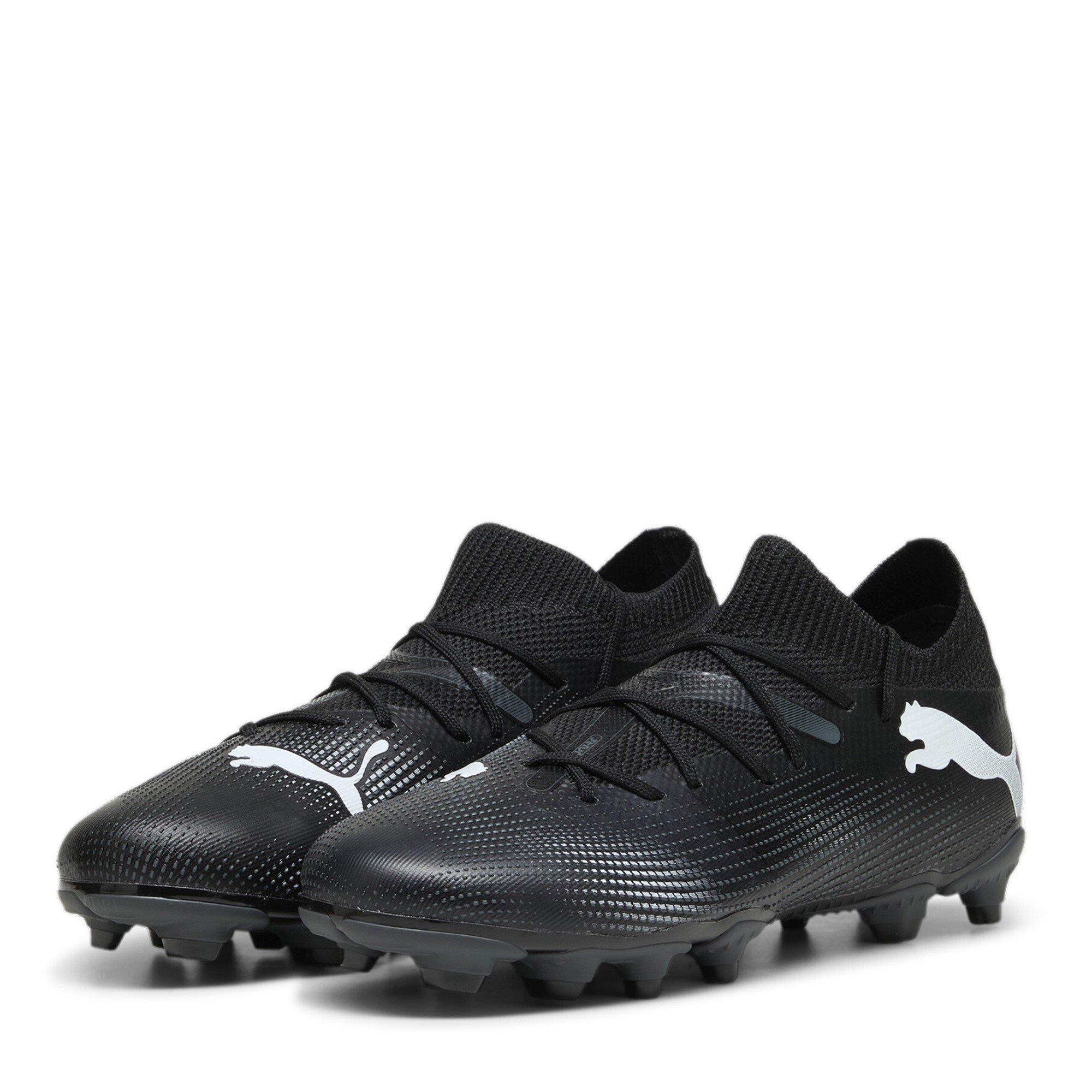 Puma Boys Future 7 Match Rush Junior Firm Ground Football Boots - Black/White - 5.5 (38.5)