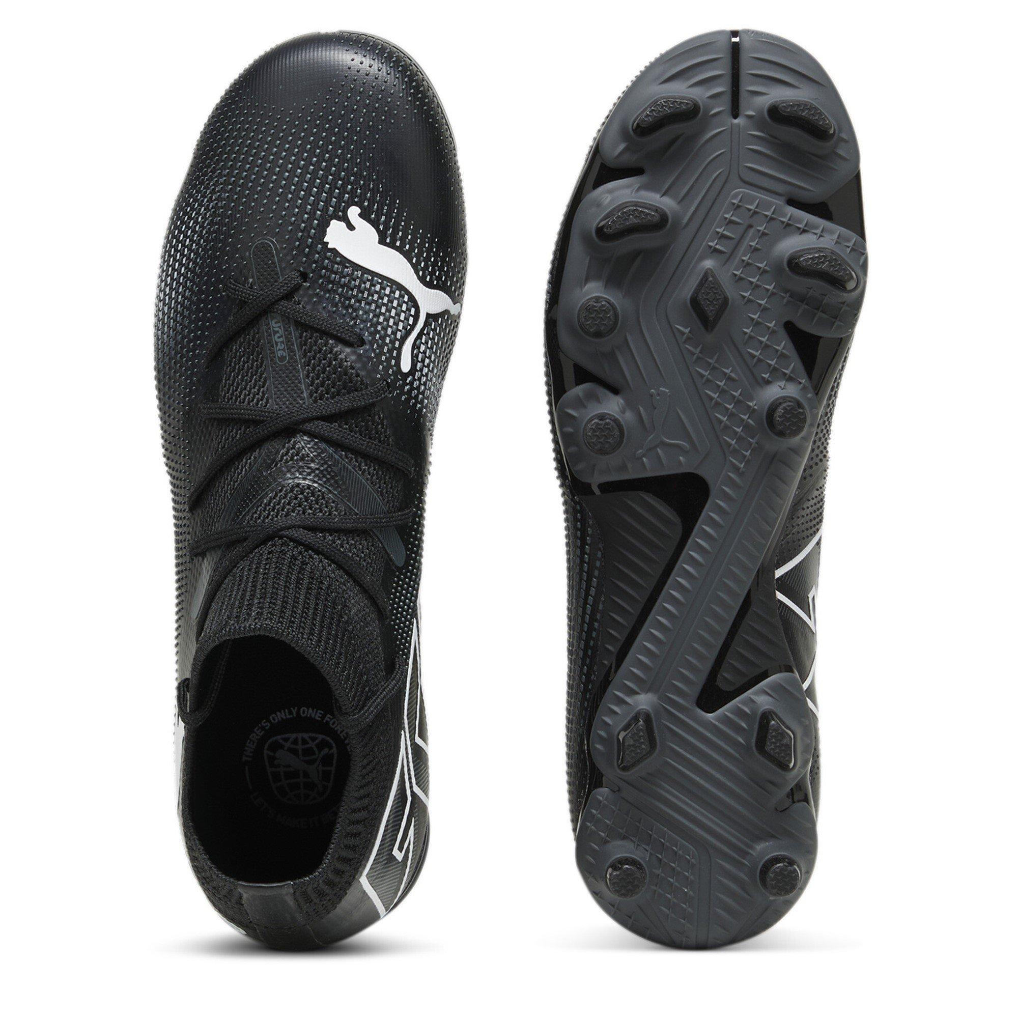 Zwart/Wit - Puma - Future 7 Match Rush Junior Firm Ground Football Boots - 3