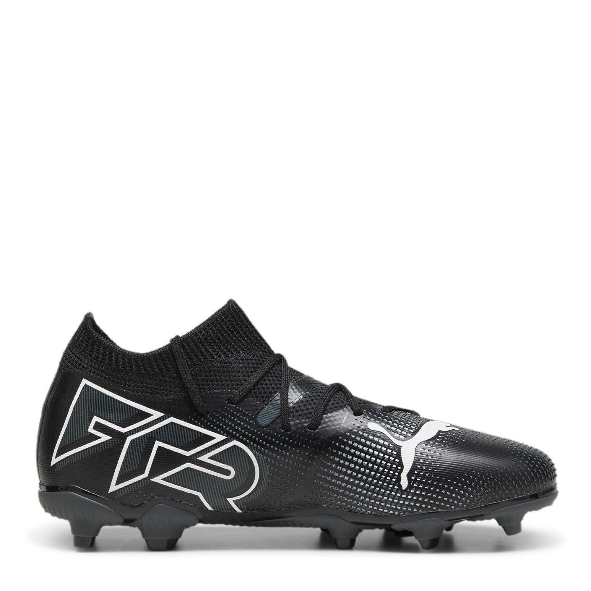 Zwart/Wit - Puma - Future 7 Match Rush Junior Firm Ground Football Boots - 4