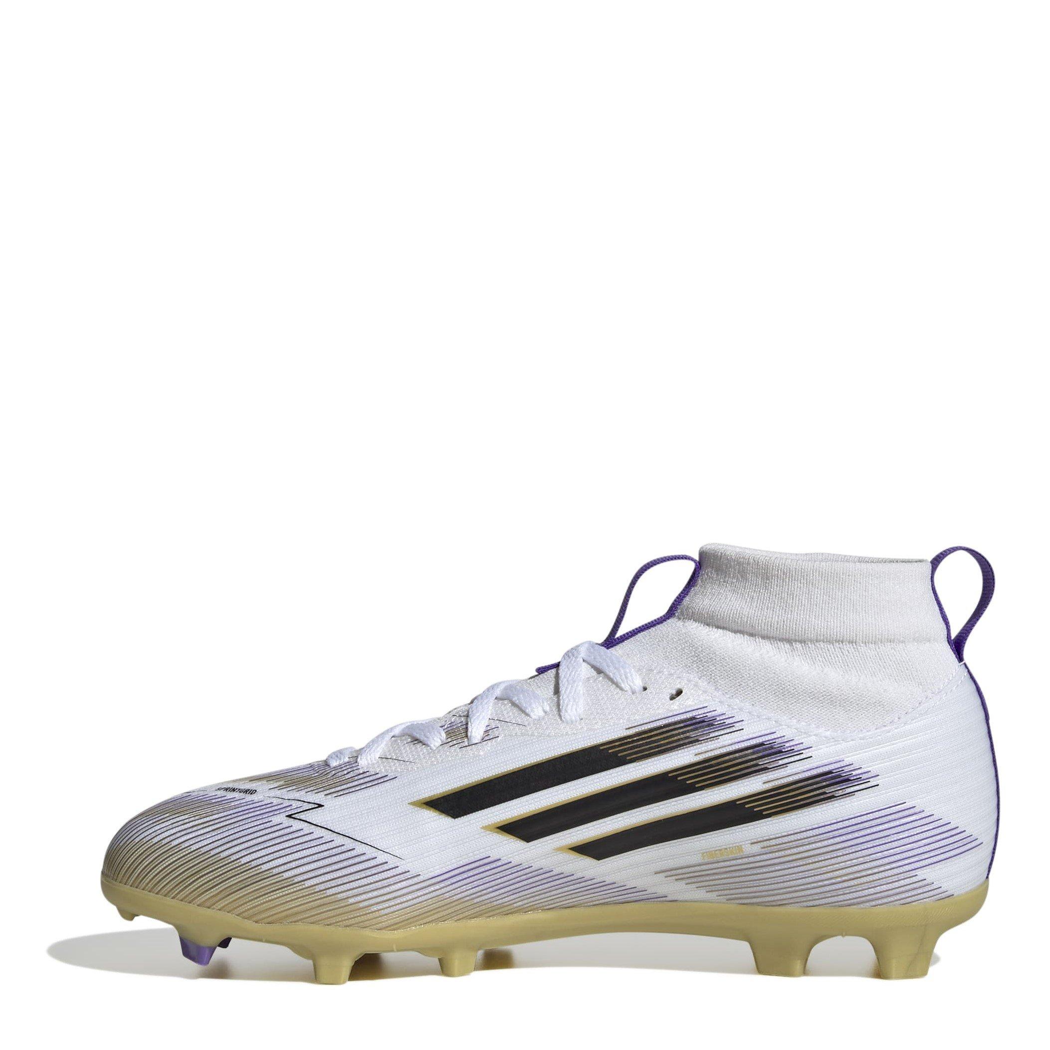 White/Blk/Gold - adidas - F50 League Juniors Firm Ground Football Boots - 2