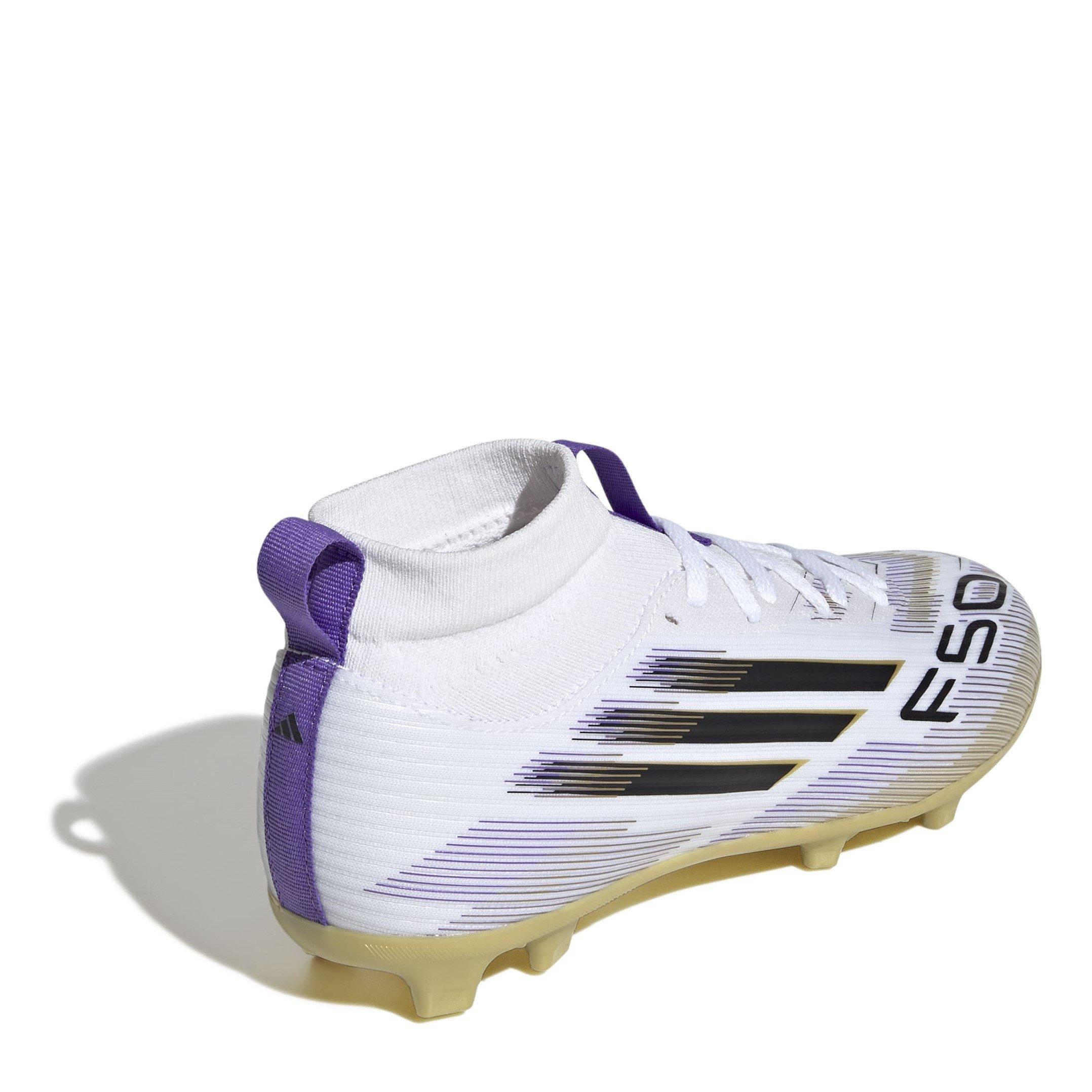 White/Blk/Gold - adidas - F50 League Juniors Firm Ground Football Boots - 4