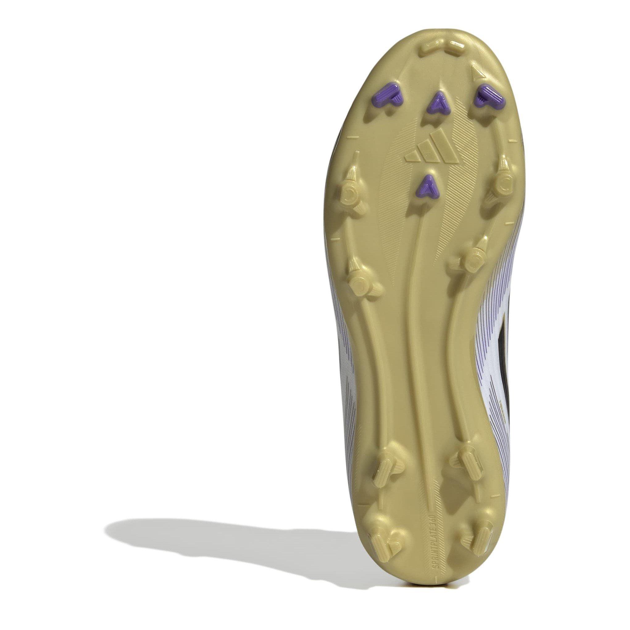 White/Blk/Gold - adidas - F50 League Juniors Firm Ground Football Boots - 6