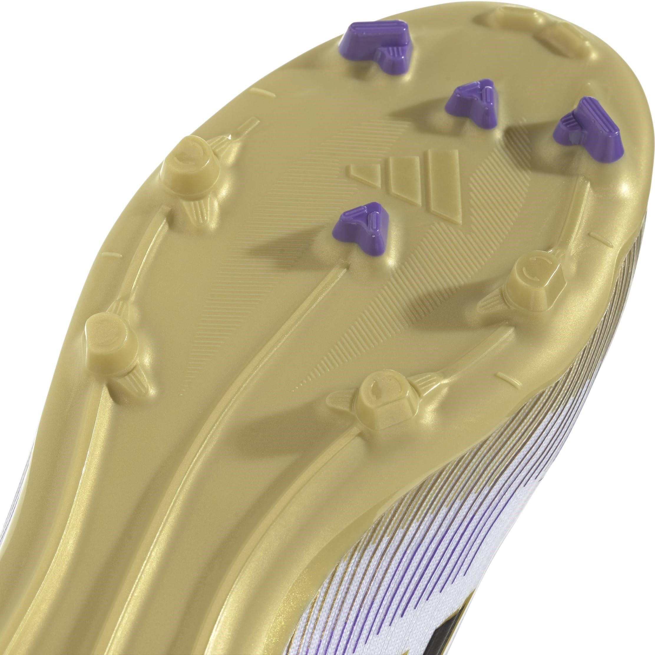 White/Blk/Gold - adidas - F50 League Juniors Firm Ground Football Boots - 7