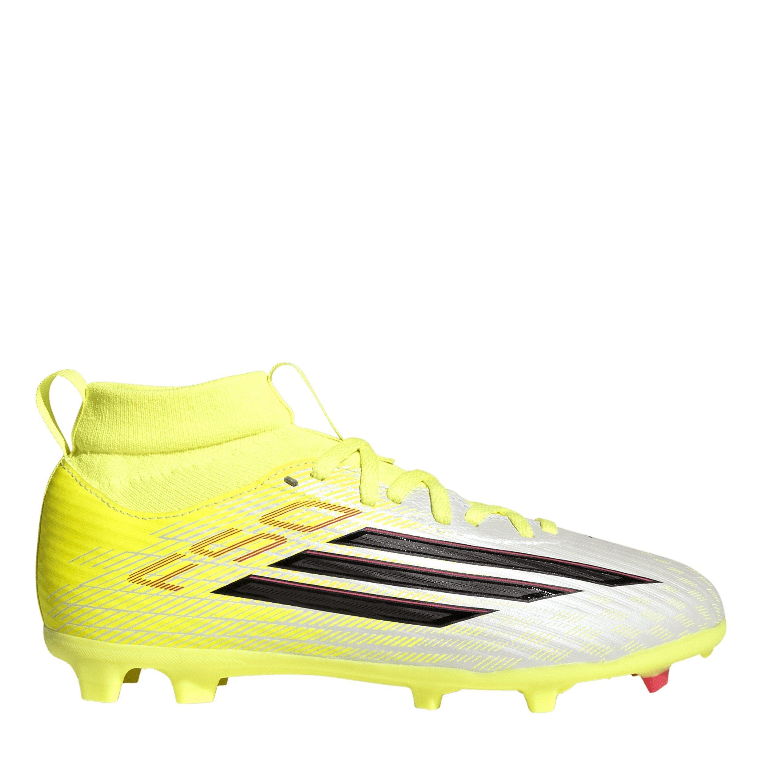 Adidas Boys F50 League Juniors Firm Ground Football Boots - Solar Yellow - 5.5 (38.7)