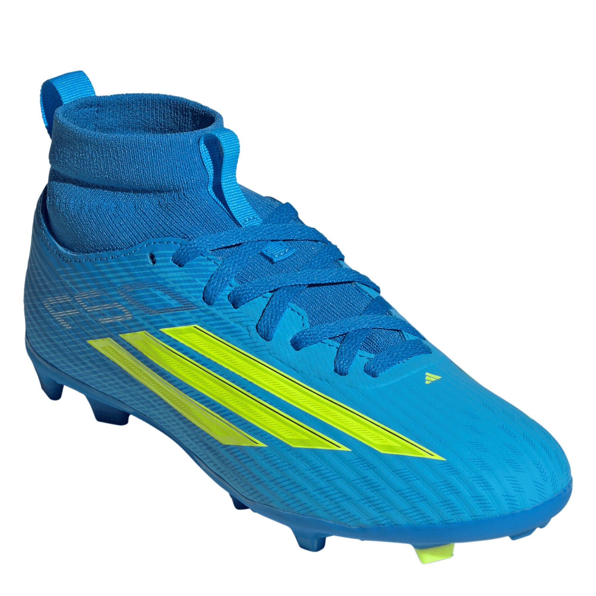 Blue/Yellow - adidas - F50 League Juniors Firm Ground Football Boots - 3