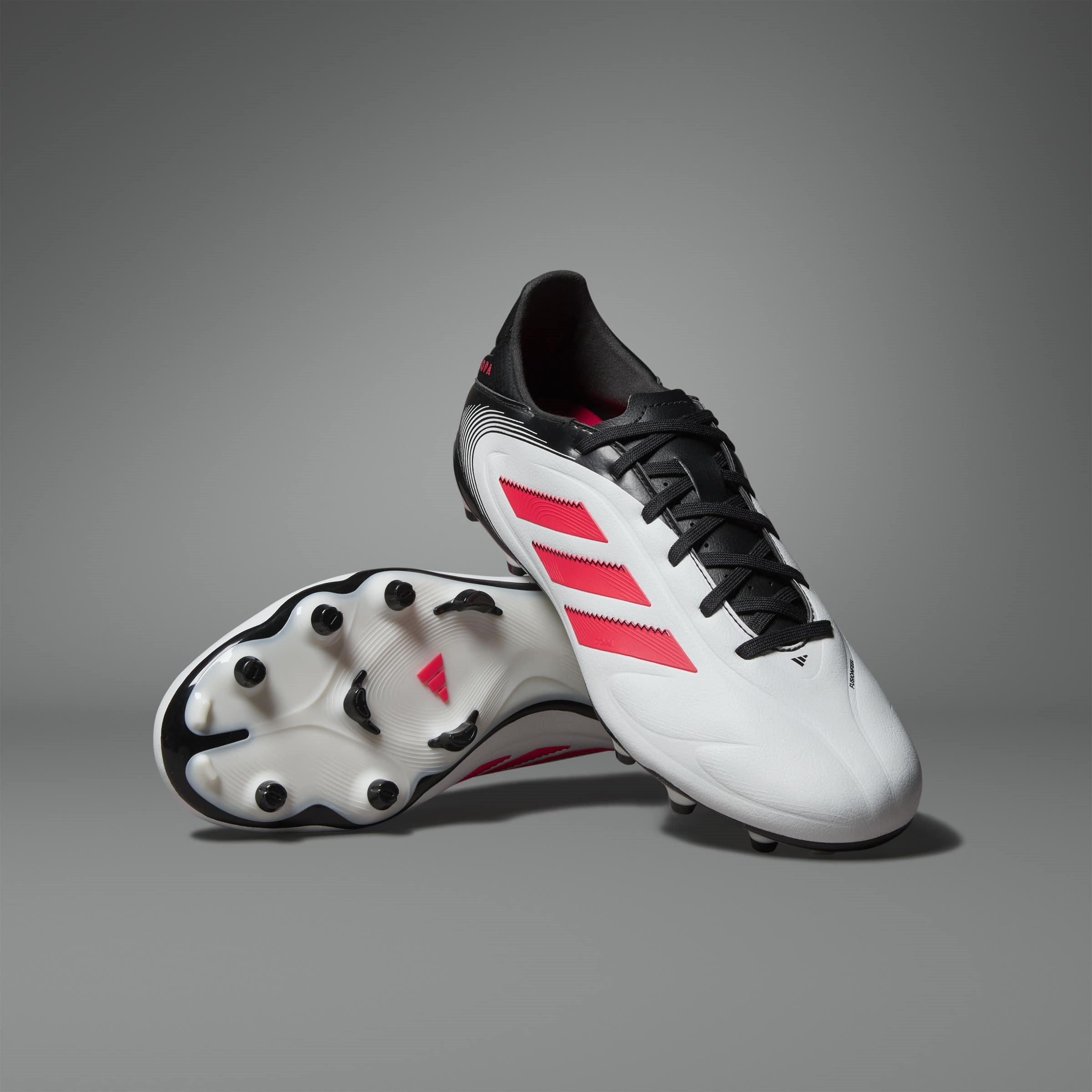 Ftwr White/Luci - adidas - Unisex Kids' Firm Ground Football Boots - 12