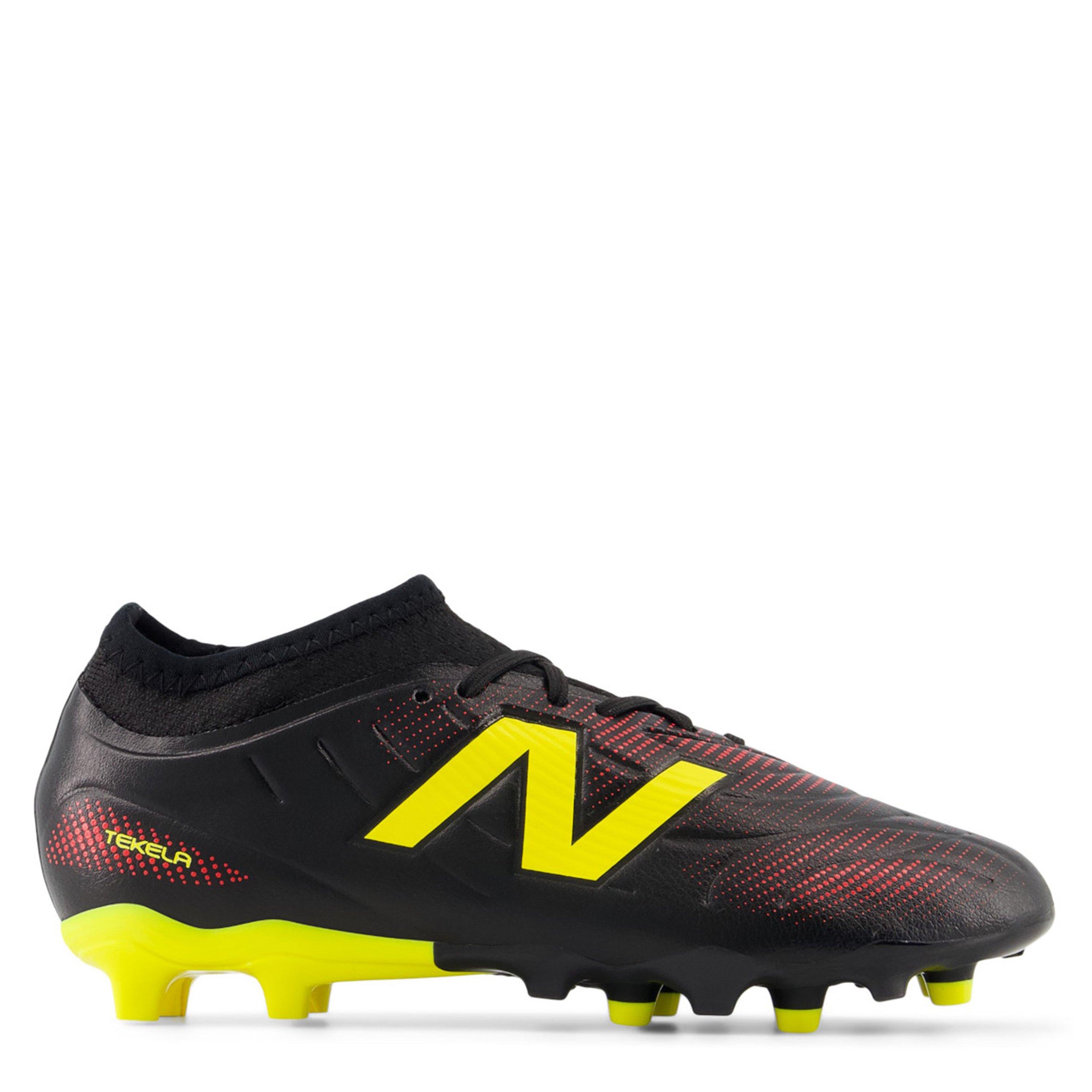 Black/Yellow - New Balance - Unisex Kids' Tekela .3 Firm Ground Football Boots - 1