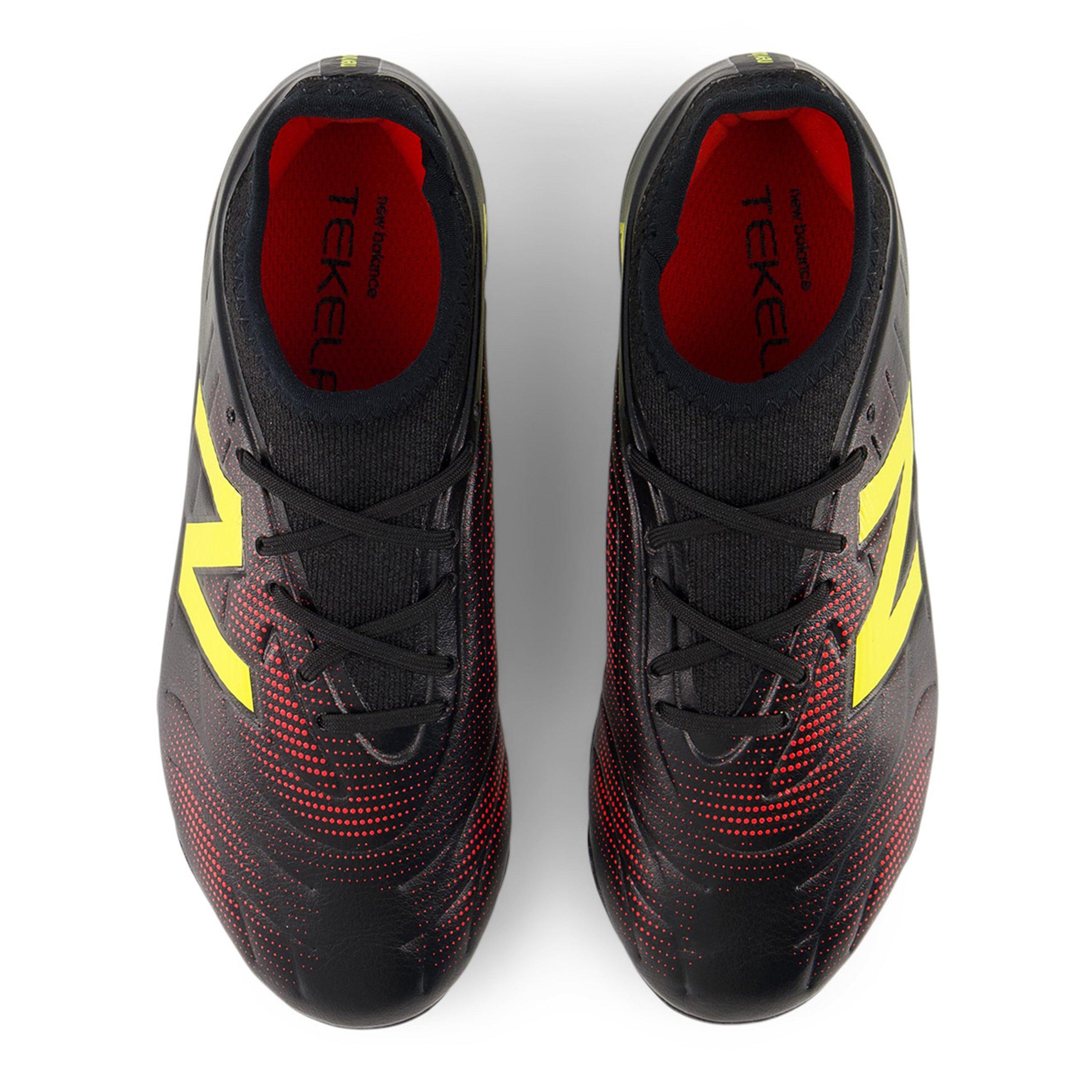 Crno/Žuto - New Balance - Unisex Kids' Tekela .3 Firm Ground Football Boots - 6