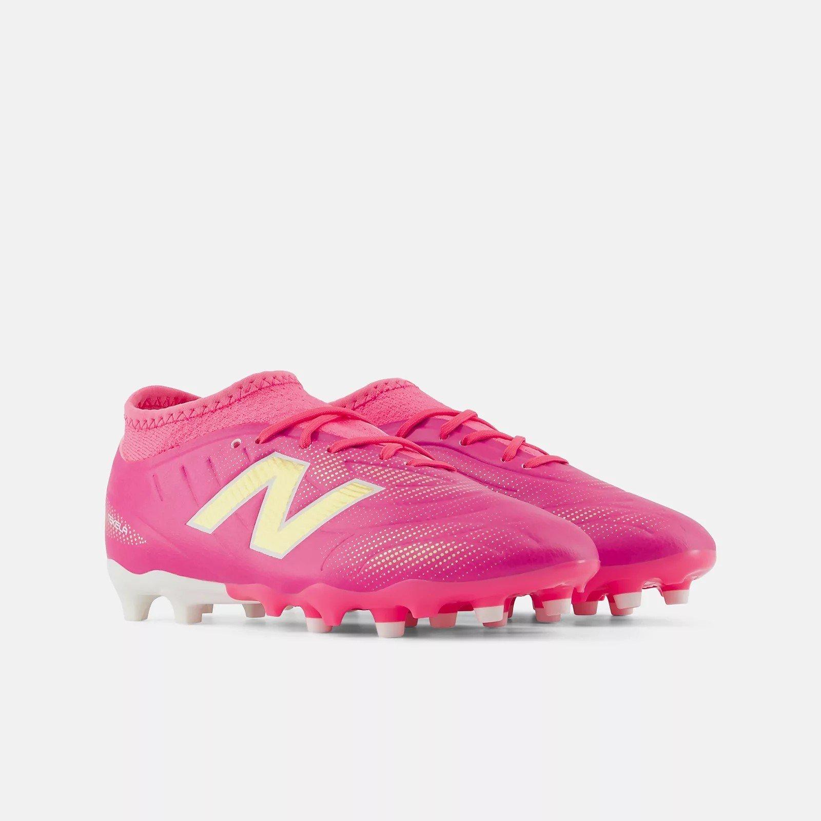 Pink/White - New Balance - Unisex Kids' Tekela .3 Firm Ground Football Boots - 2