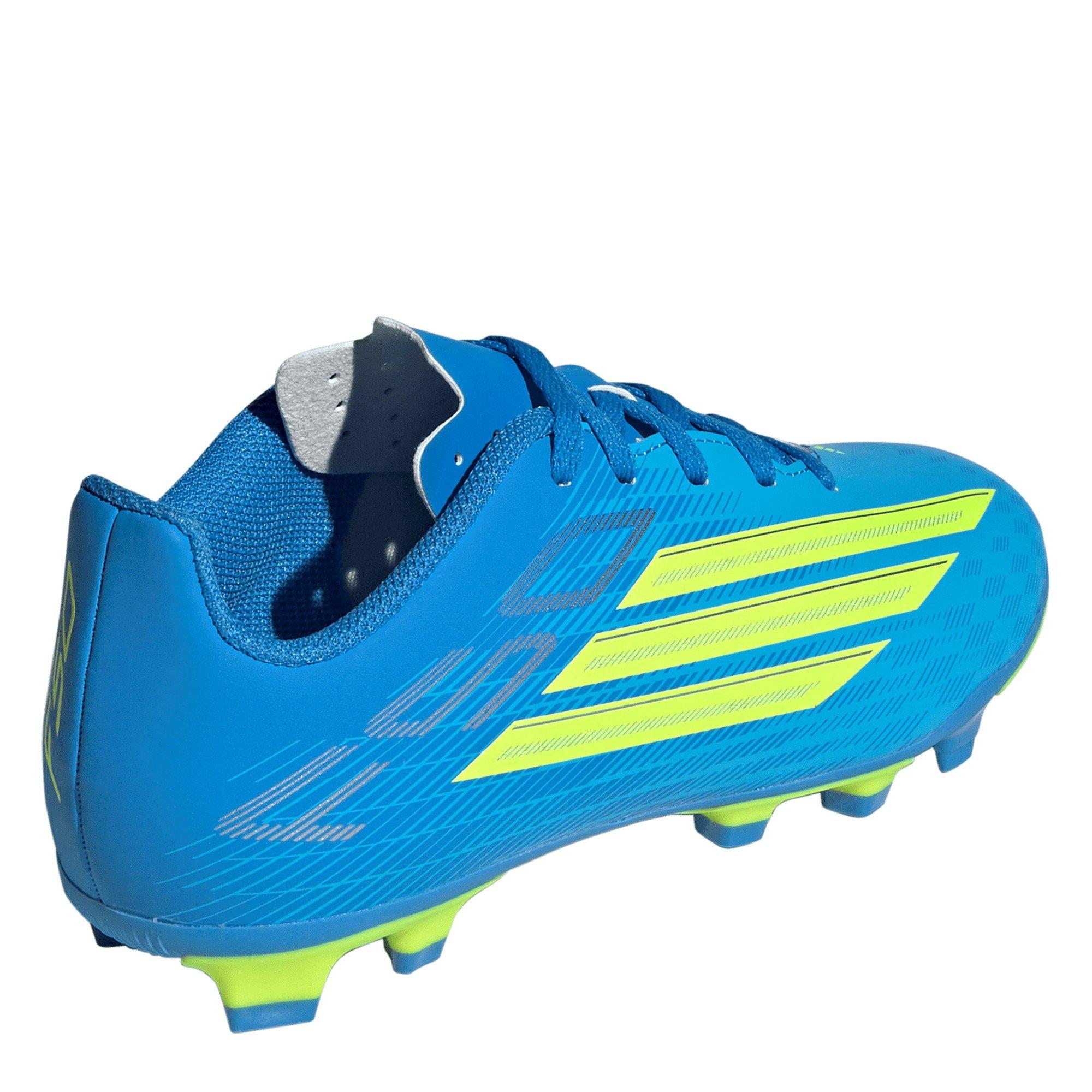 Blue/Yell/Aqua - adidas - F50 Club Firm Ground Junior Football Boots - 4