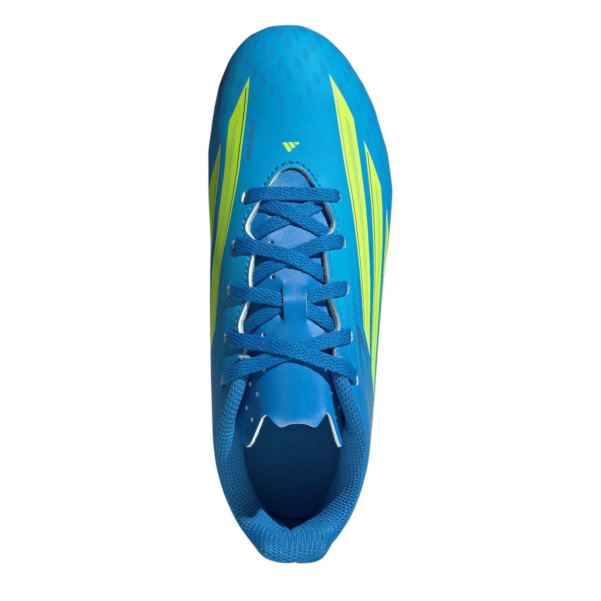Blue/Yell/Aqua - adidas - F50 Club Firm Ground Junior Football Boots - 5