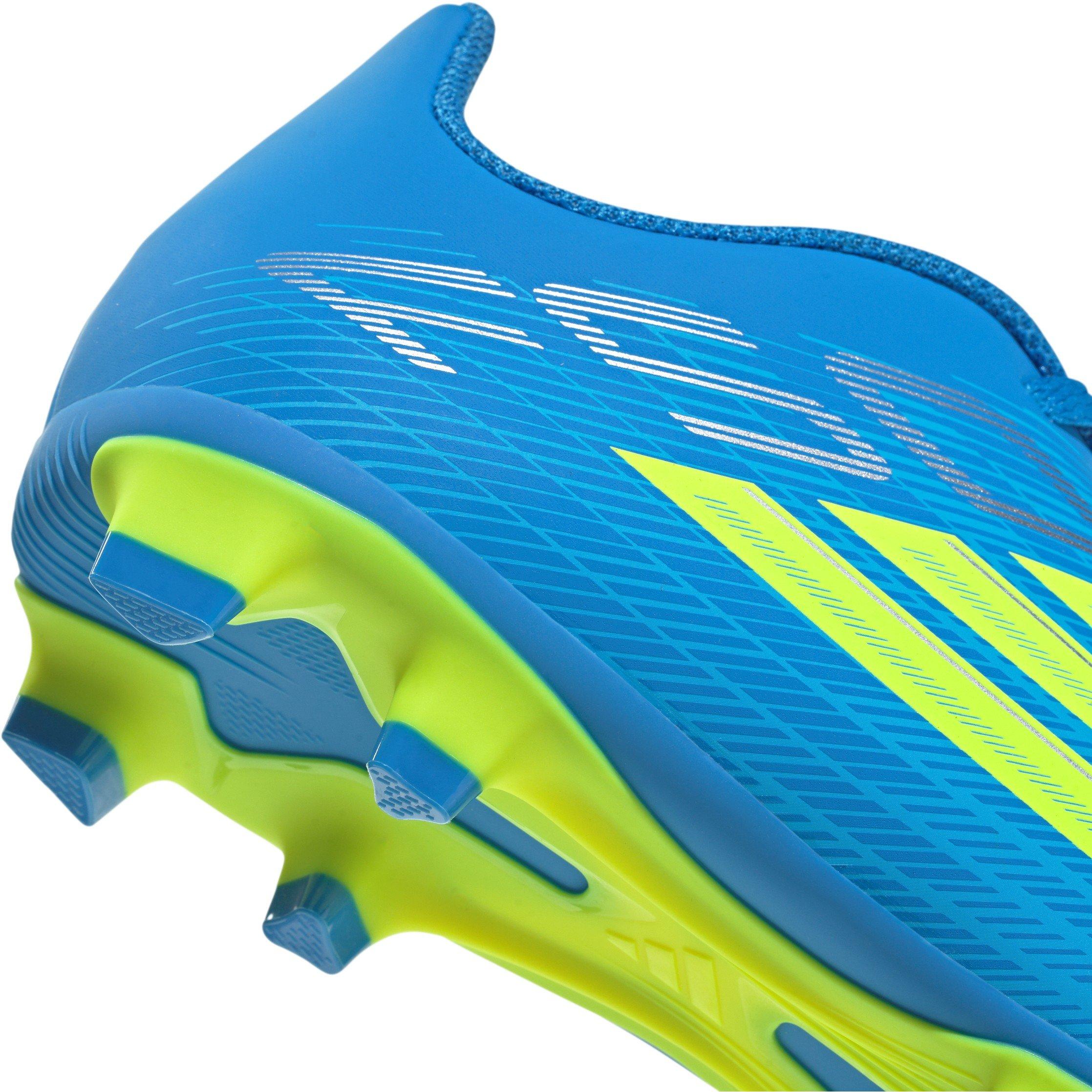 Blue/Yell/Aqua - adidas - F50 Club Firm Ground Junior Football Boots - 7