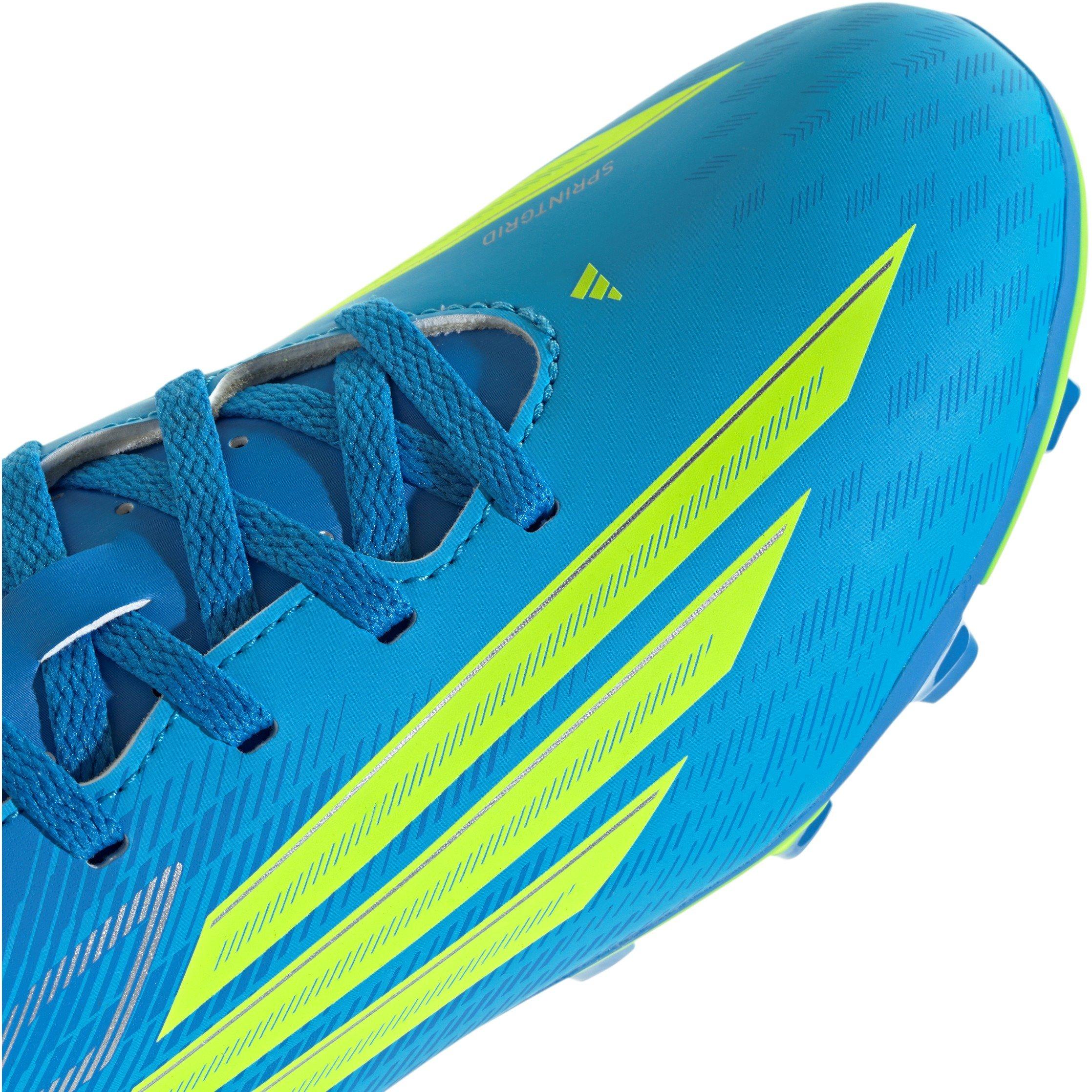 Blue/Yell/Aqua - adidas - F50 Club Firm Ground Junior Football Boots - 8