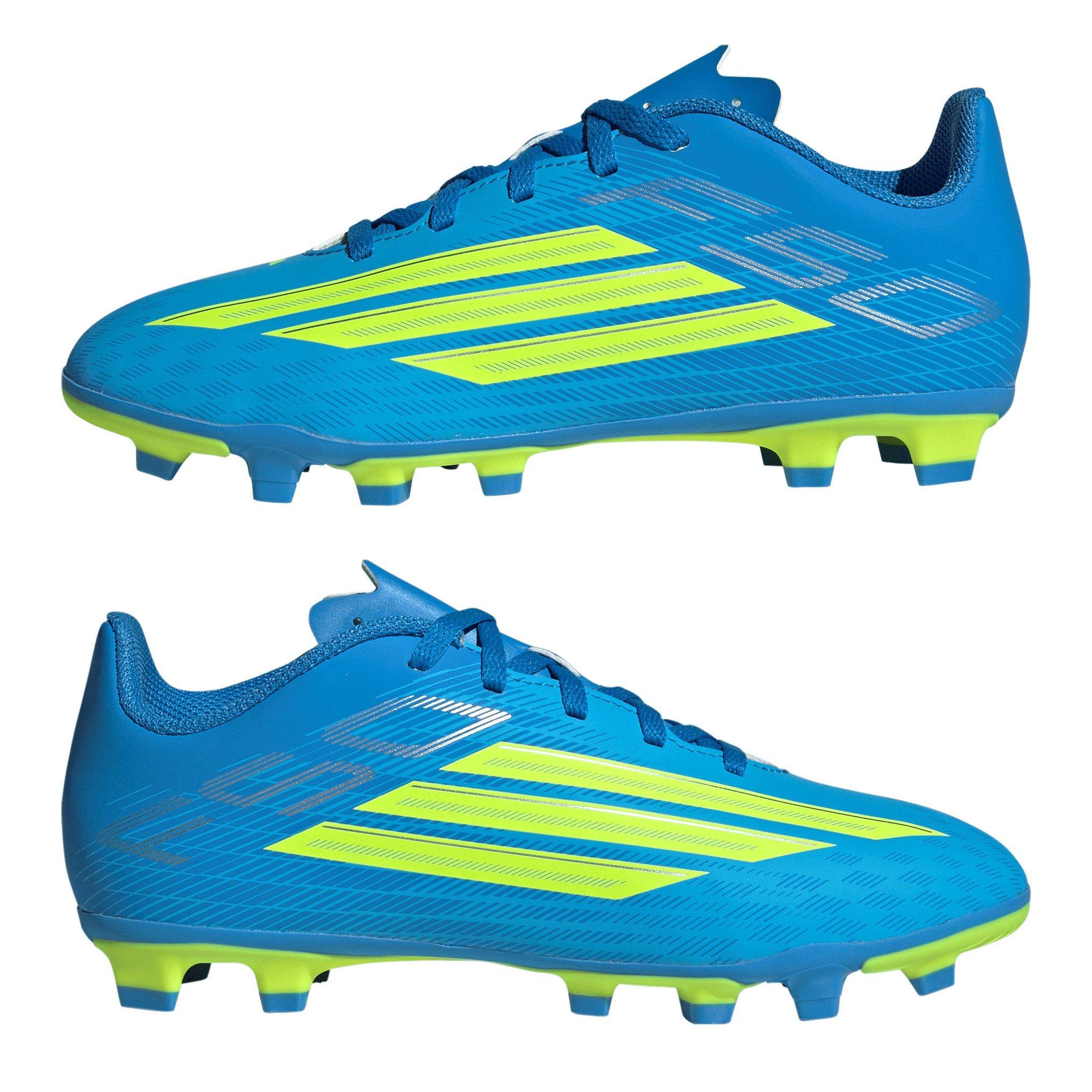 Blue/Yell/Aqua - adidas - F50 Club Firm Ground Junior Football Boots - 9