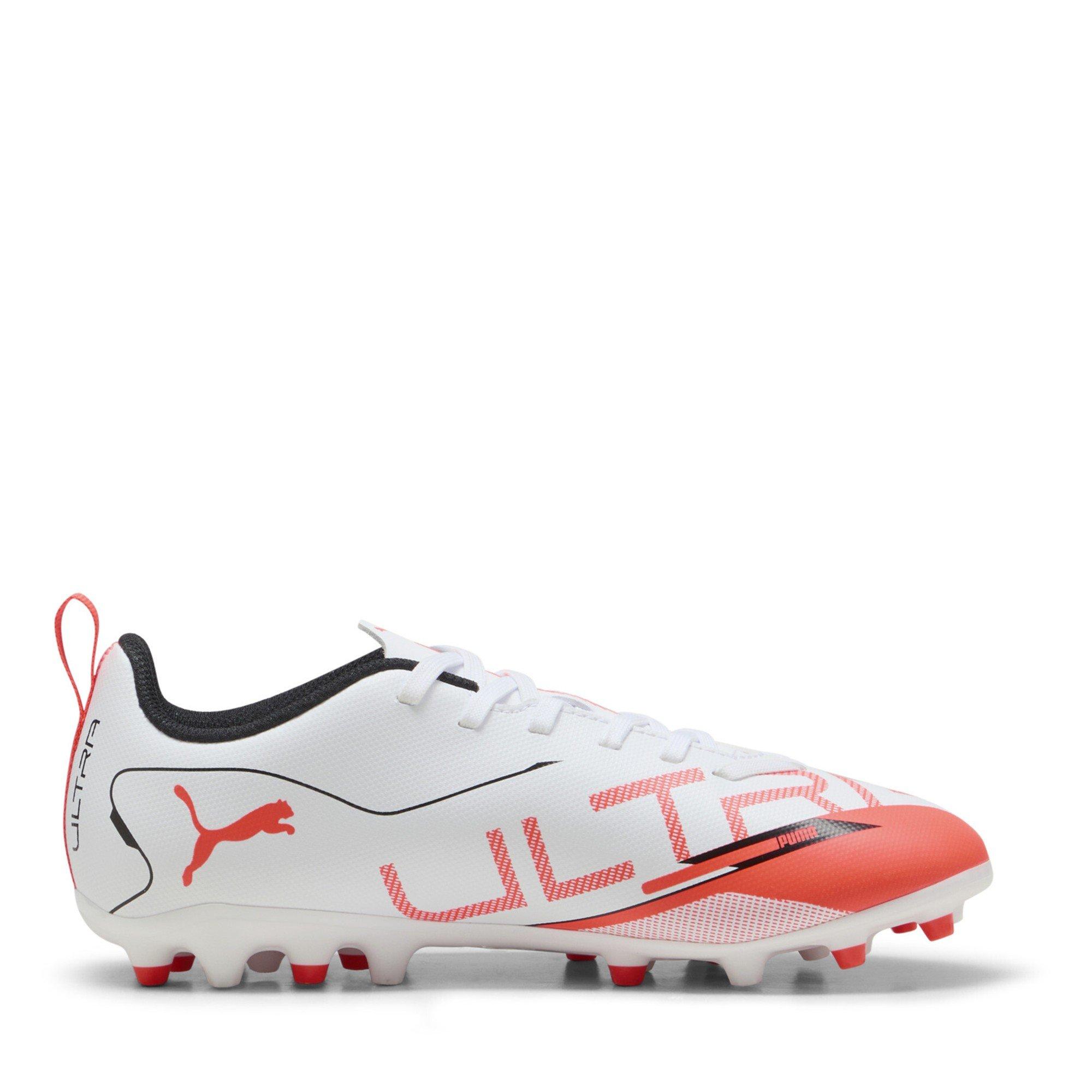 White-Bl - Puma - Unisex Kids' Firm Ground Football Boots - 4