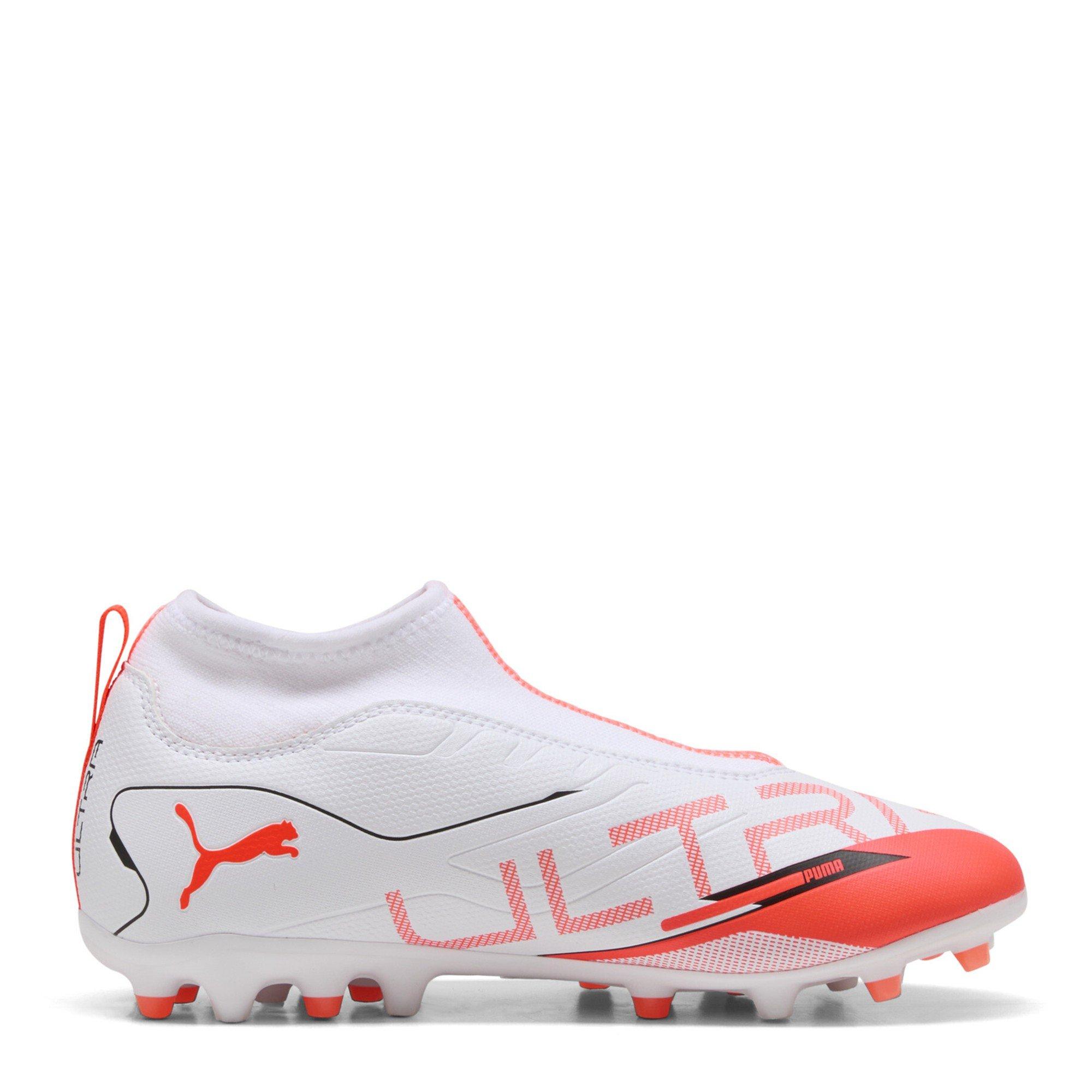 White-Bl - Puma - Kids' Firm Ground Football Boots - 4
