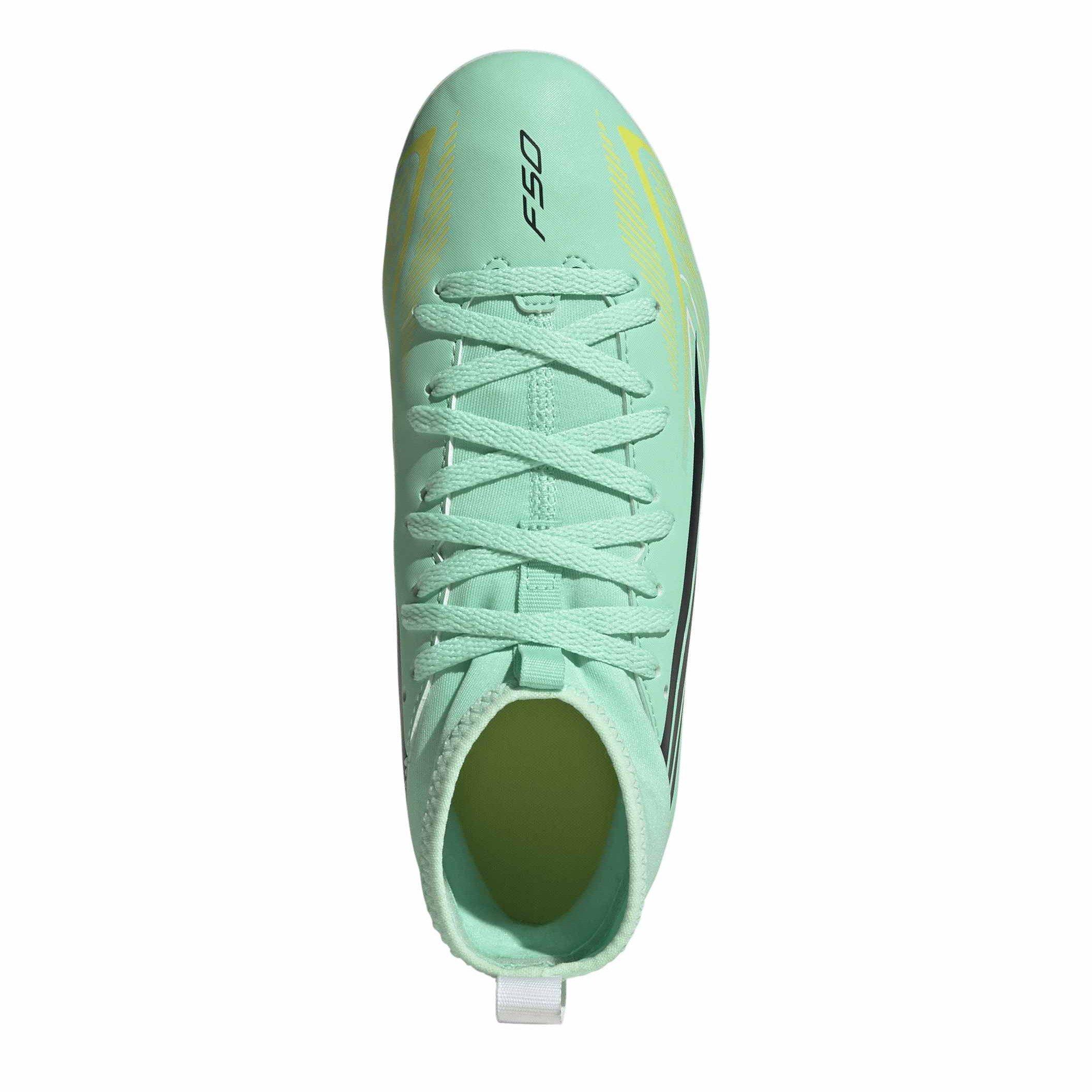 Mint/Black - adidas - Kids' F50 Firm-Ground Football Boots - 5