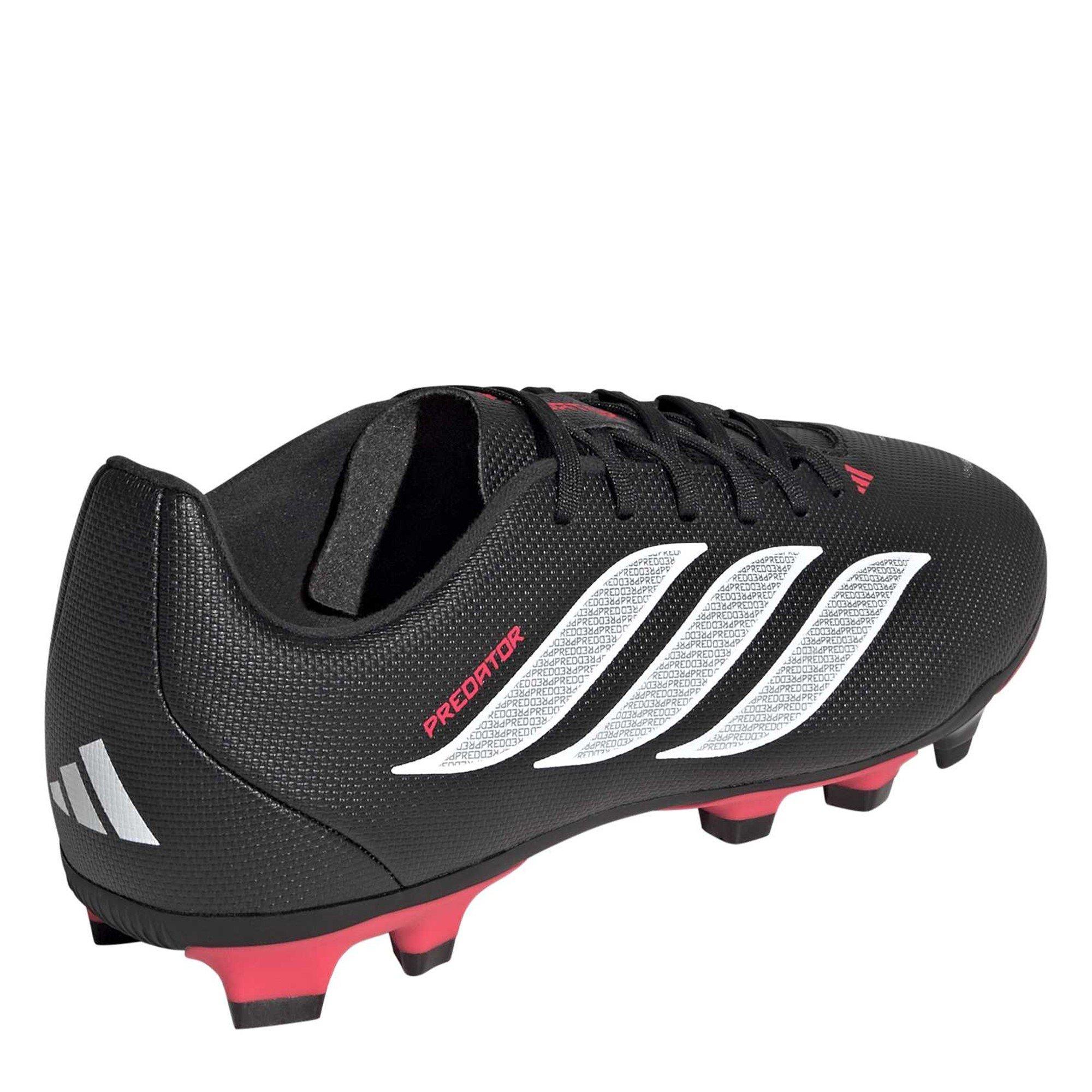 Blk/Wht/Red - adidas - Predator Club Firm Ground Junior Football Boots - 4