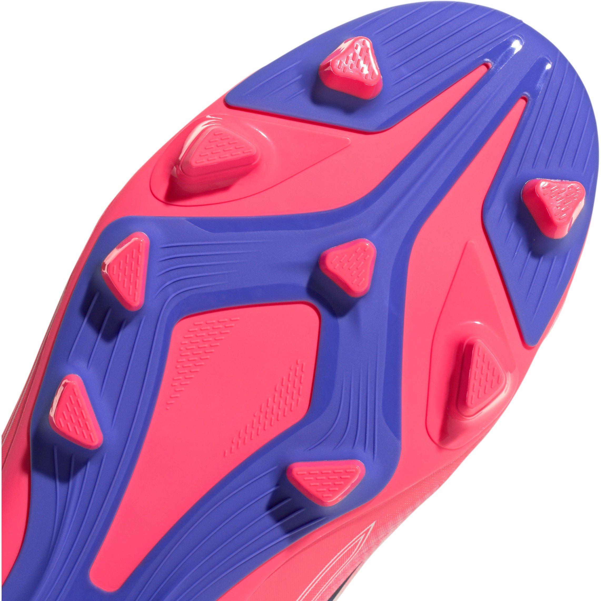 Wit/Koraal - adidas - F50 Hyperfast Club Velcro Firm Ground Football Boots Juniors - 7