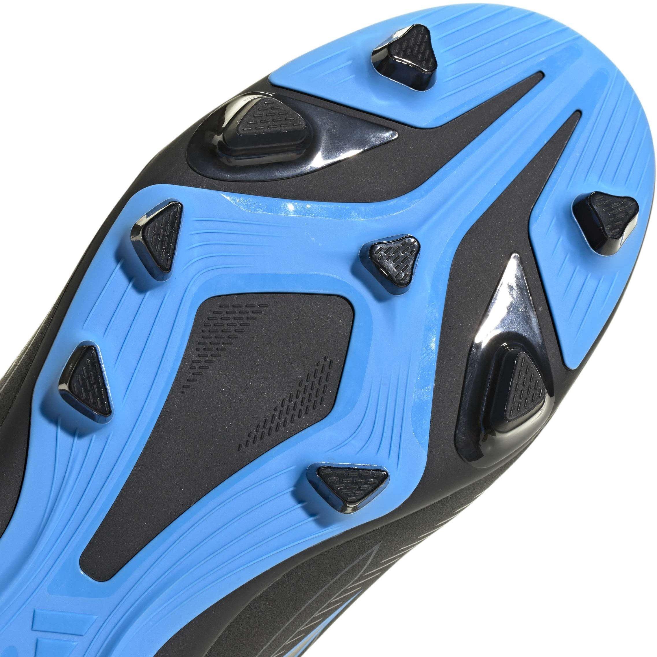 Black/Blue - adidas - F50 Hyperfast Club Velcro Firm Ground Football Boots Juniors - 9