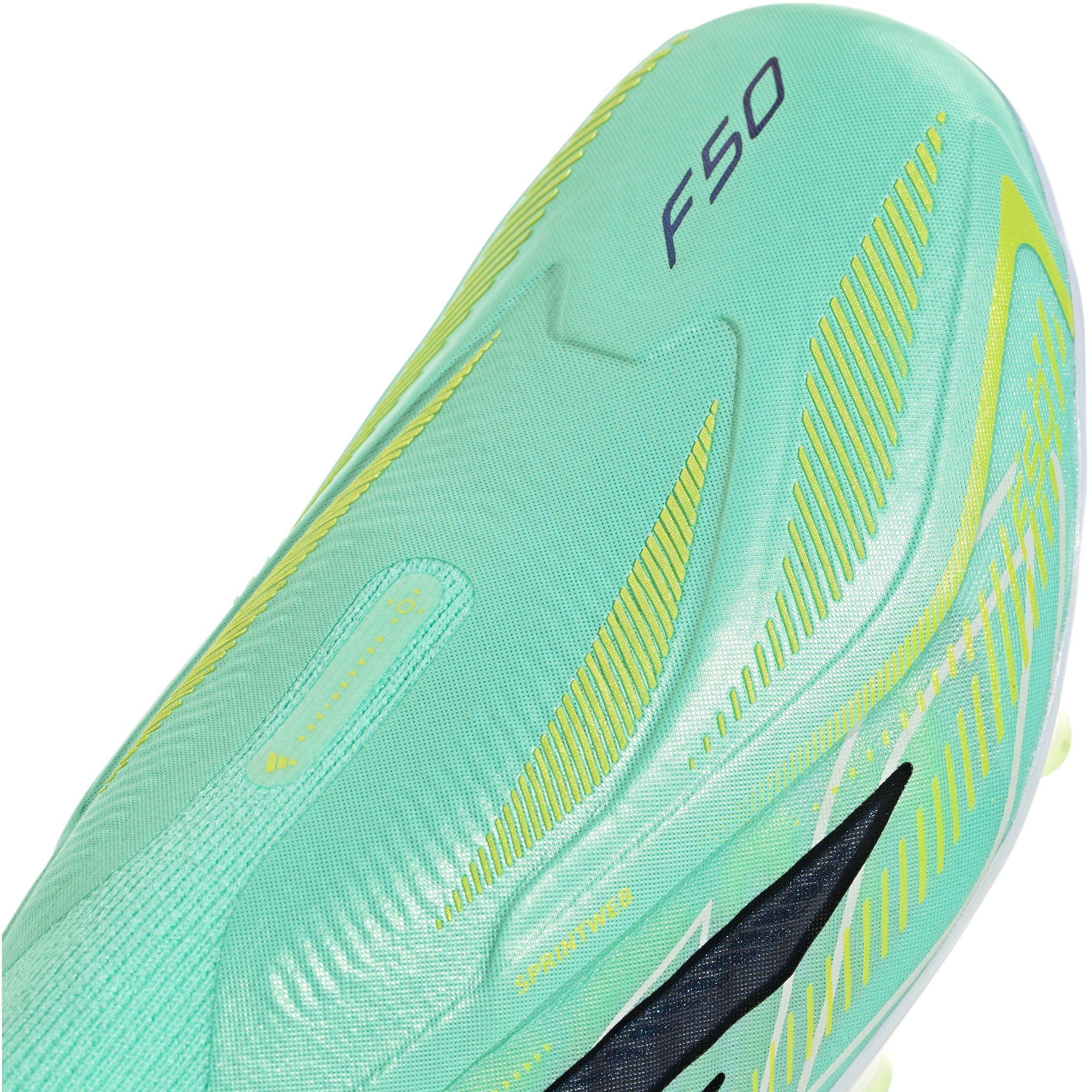 Mint/Black - adidas - F50 Hyperfast Elite Laceless Firm Ground Football Boots Juniors - 8