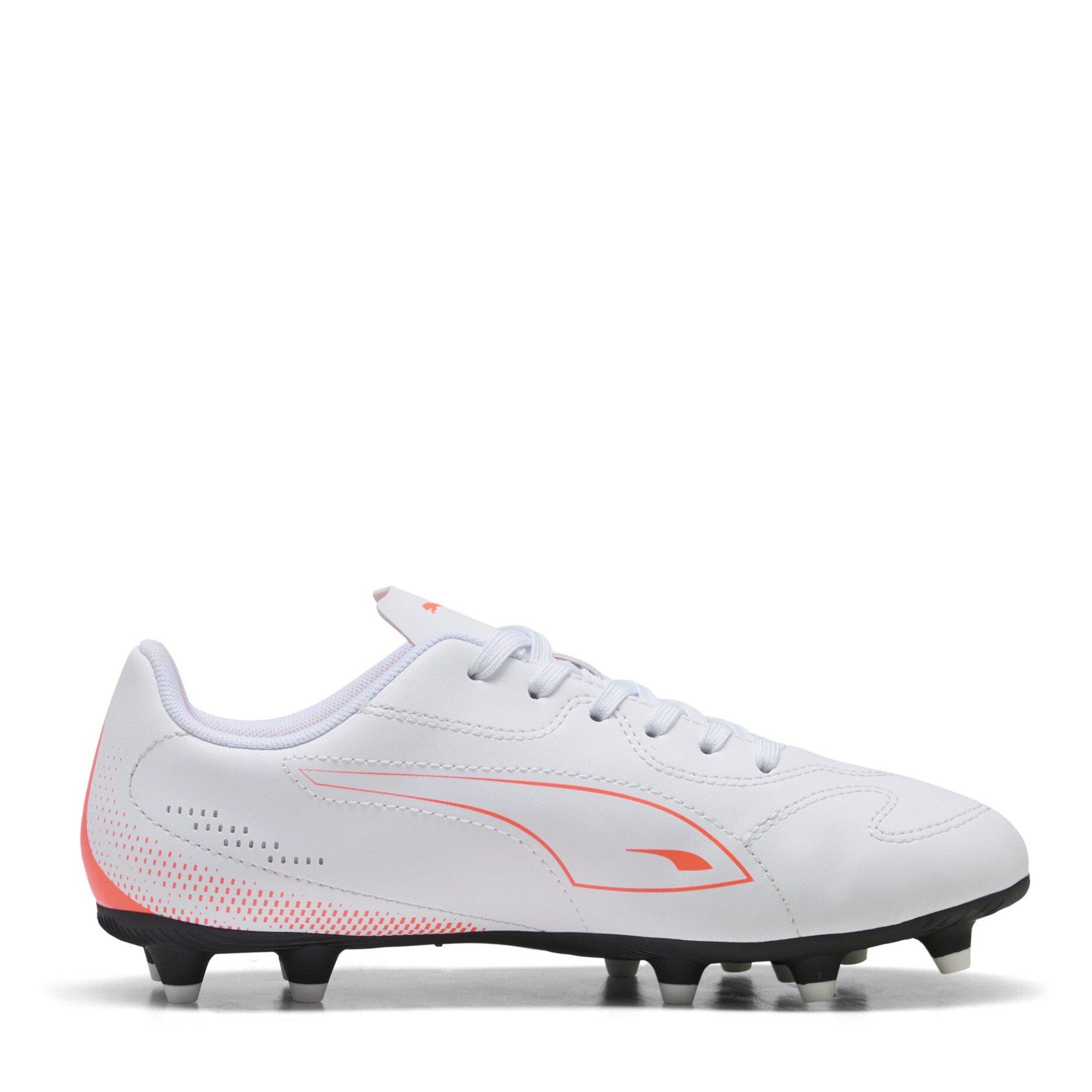 White-Glw Red - Puma - Unisex Kids' Vitoria II FG/AG Firm Ground Football Boots - 4