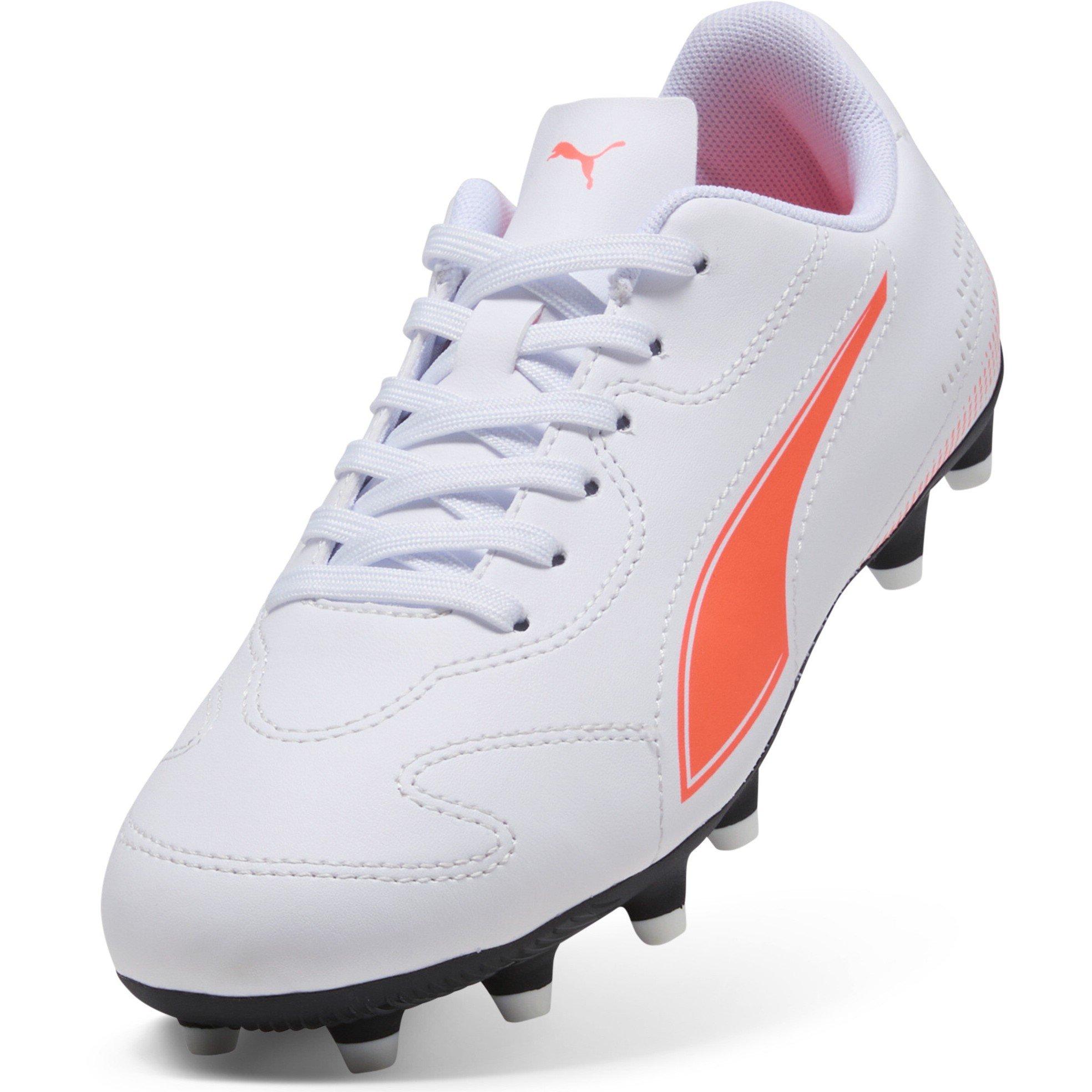 White-Glw Red - Puma - Unisex Kids' Vitoria II FG/AG Firm Ground Football Boots - 6