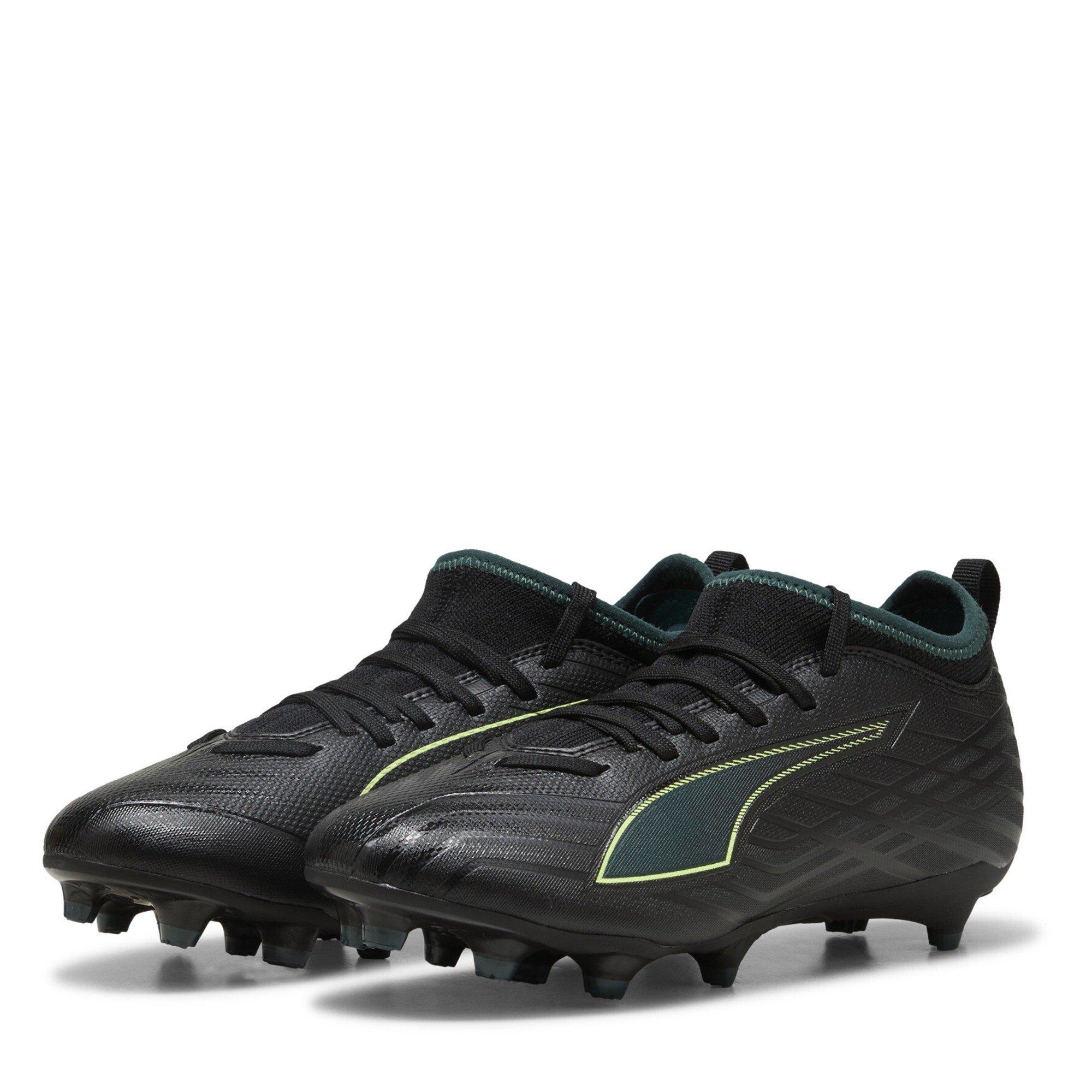 Blk-FL-GrnTrrn - Puma - Unisex Kids' Ultra 6 Match Firm Ground Football Boots - 1