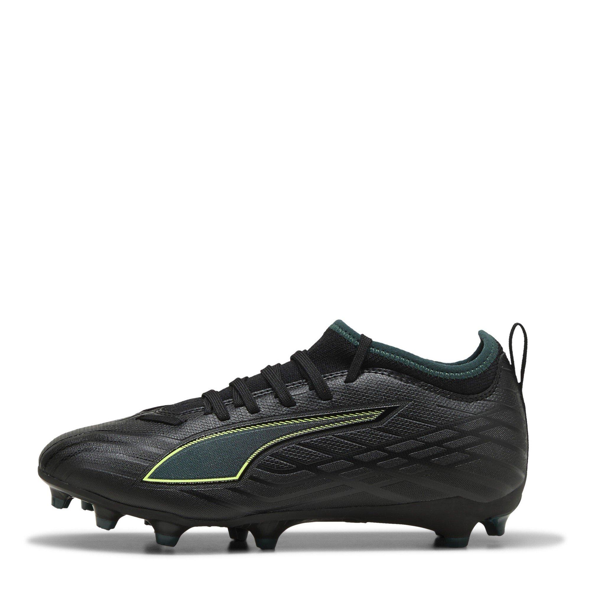 Blk-FL-GrnTrrn - Puma - Unisex Kids' Ultra 6 Match Firm Ground Football Boots - 2
