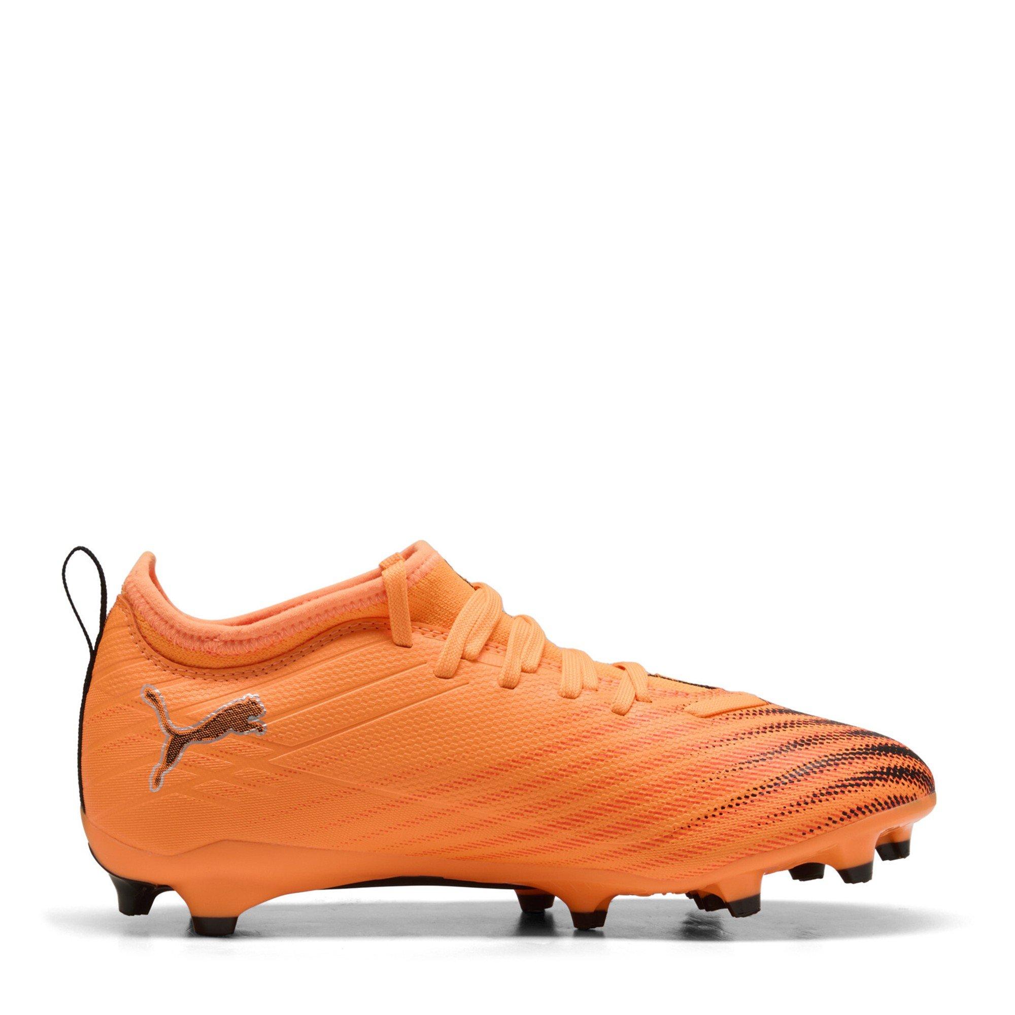 HtFr-Blk-GlwRd - Puma - Unisex Kids' Ultra 6 Match Firm Ground Football Boots - 4