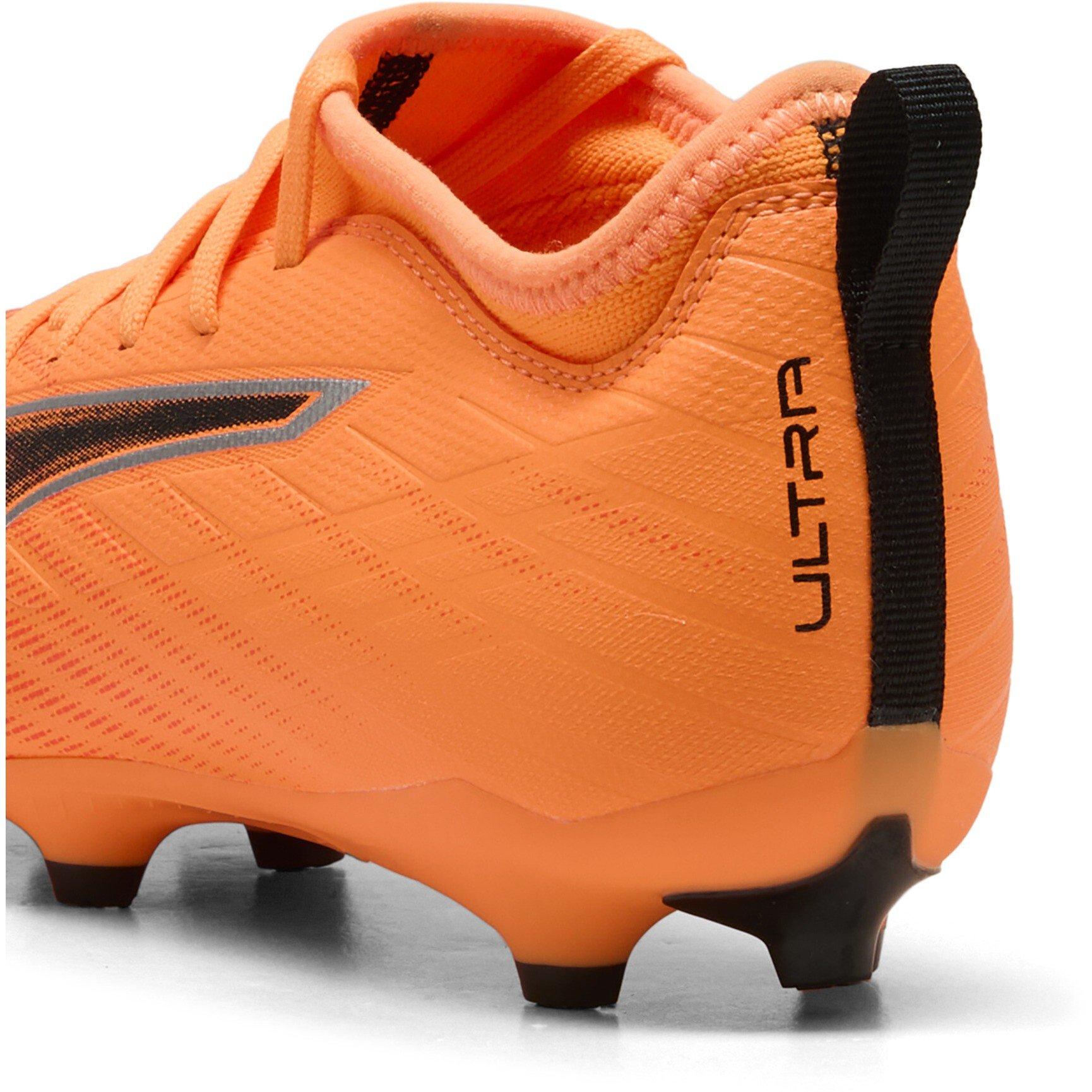 HtFr-Blk-GlwRd - Puma - Unisex Kids' Ultra 6 Match Firm Ground Football Boots - 5