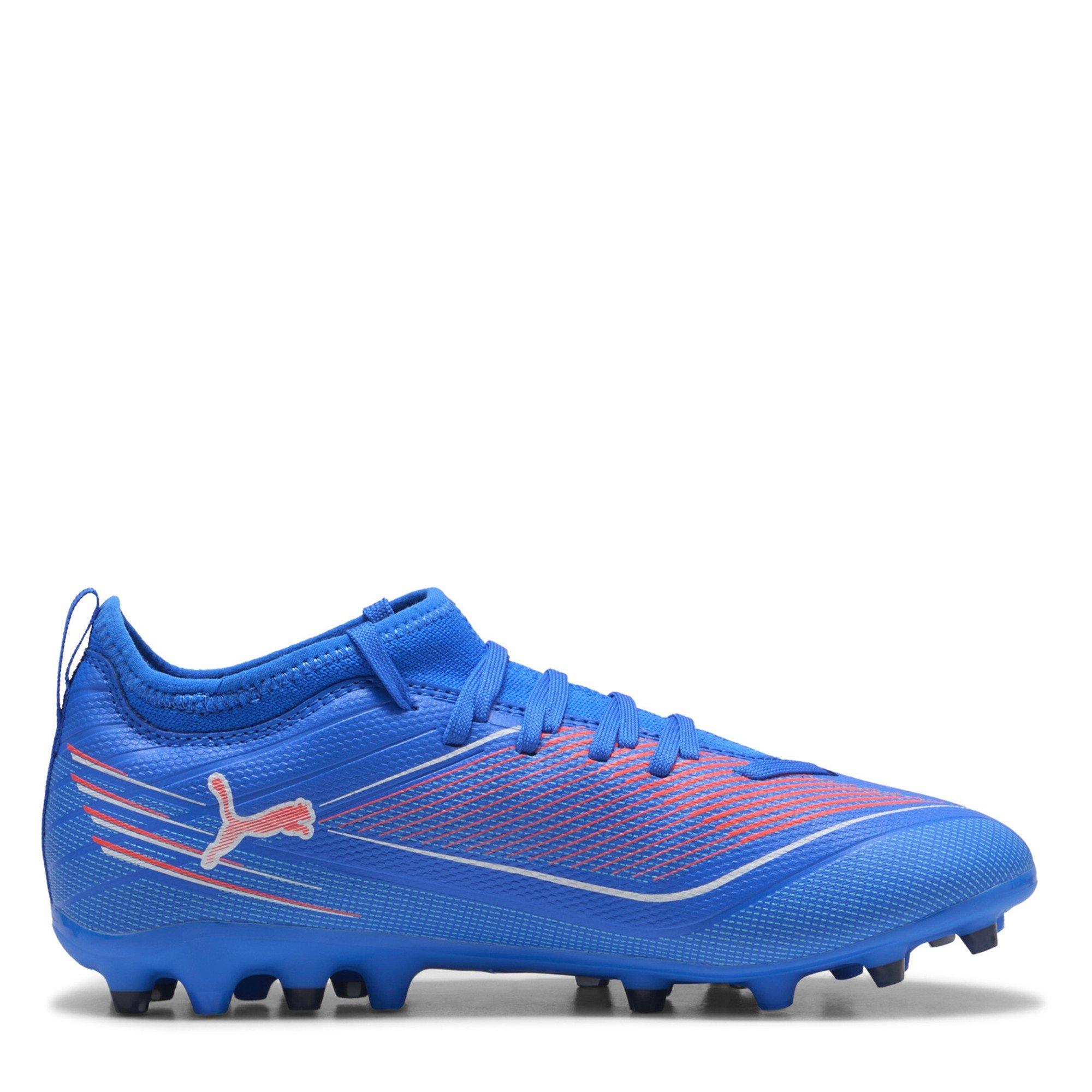 ltrBl-Wht-GlwRd - Puma - Unisex Kids' Ultra 6 Match Mg Firm Ground Football Boots - 4