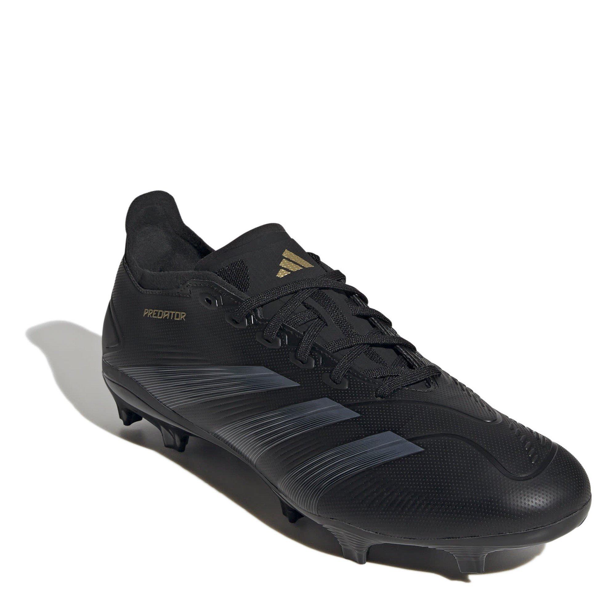 Black/Carbon - adidas - Predator Firm Ground Football Boots Juniors - 3