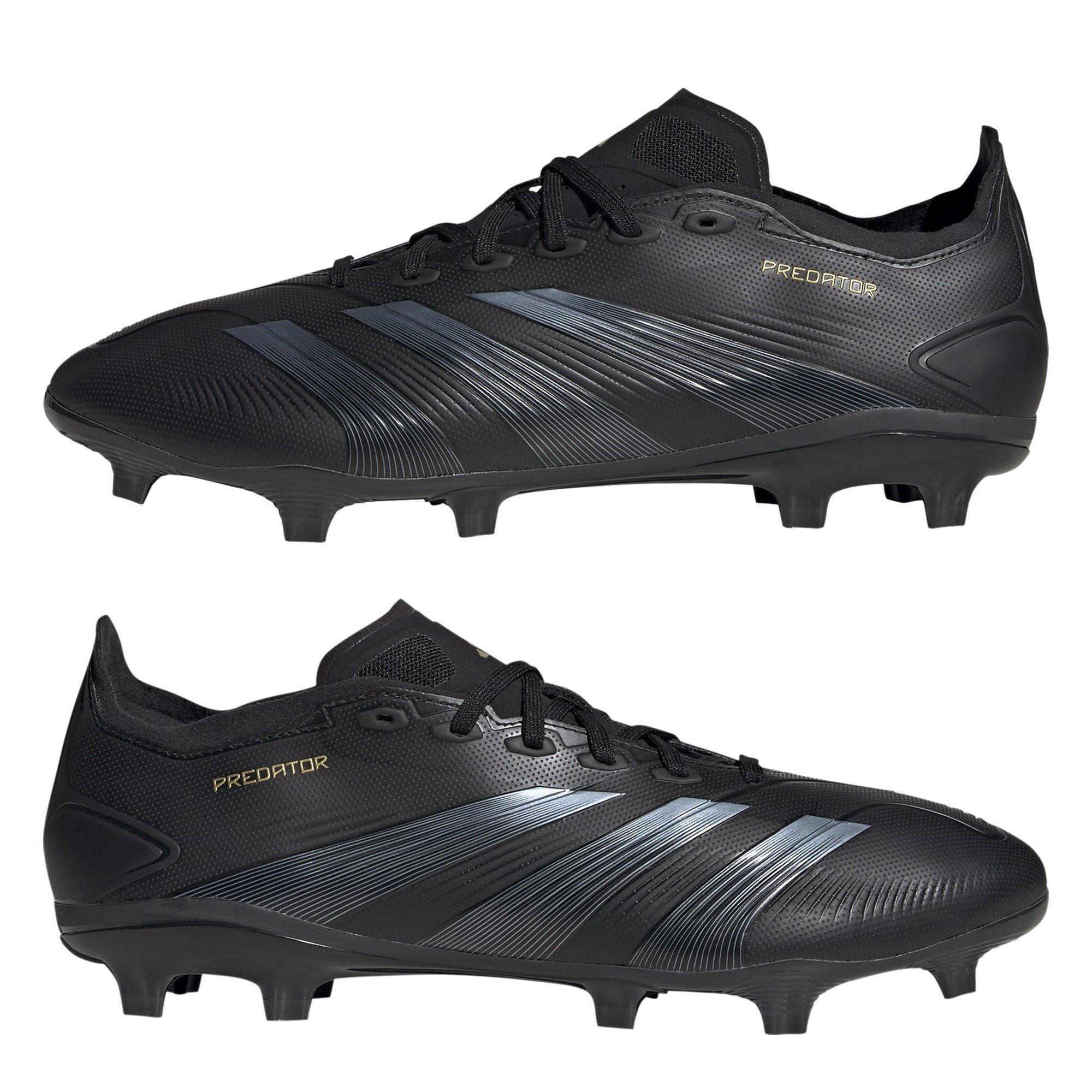Black/Carbon - adidas - Predator Firm Ground Football Boots Juniors - 9