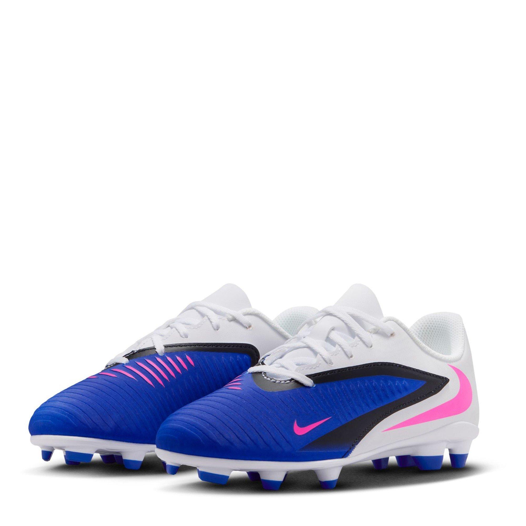 Blue/Pink-White - Nike - Phantom 6 Low Club Junior Firm Ground Boots - 4