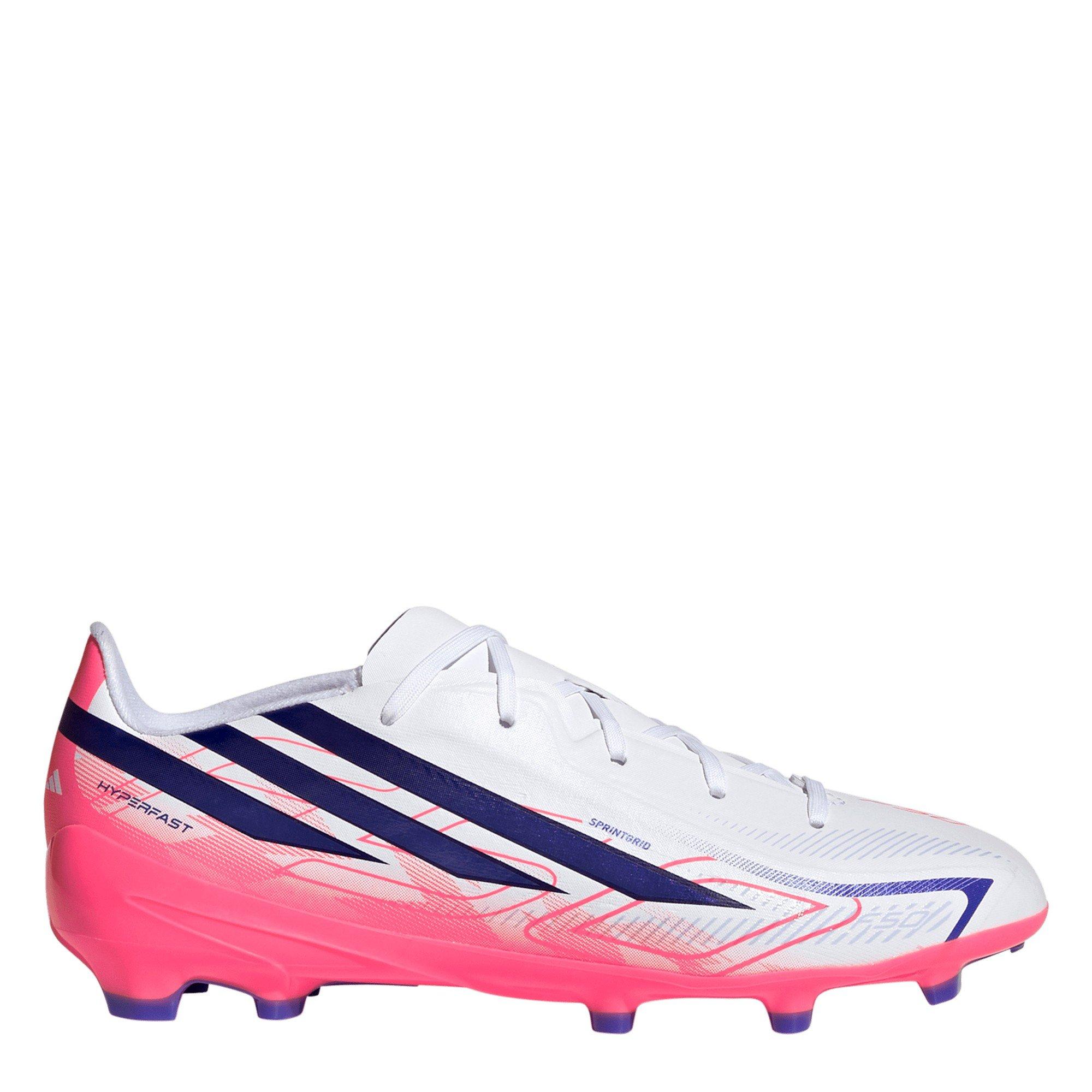 Wit/Koraal - adidas - F50 Hyperfast League Firm Ground Football Boots Juniors - 1