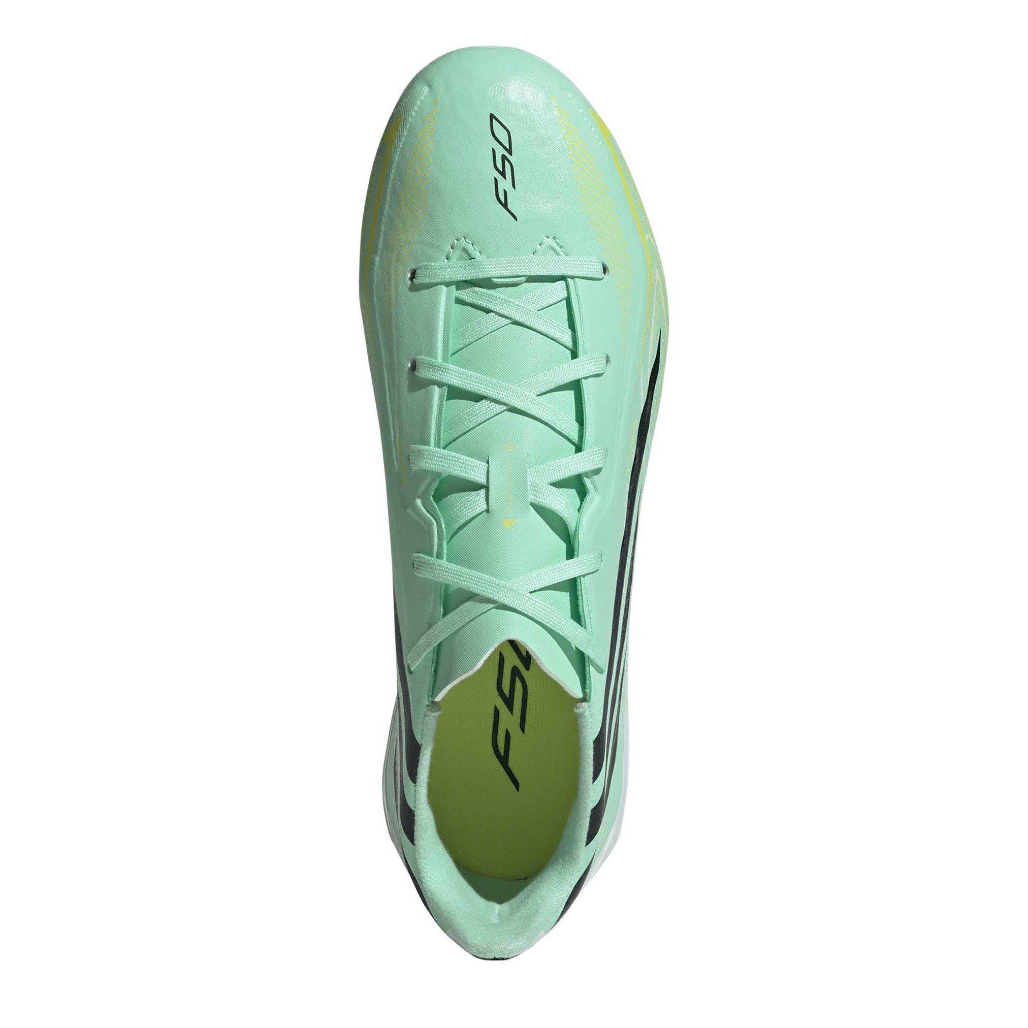 Mint/Black - adidas - Kids' F50 Hyperfast League adidas Firm-Ground Football Boots - 5