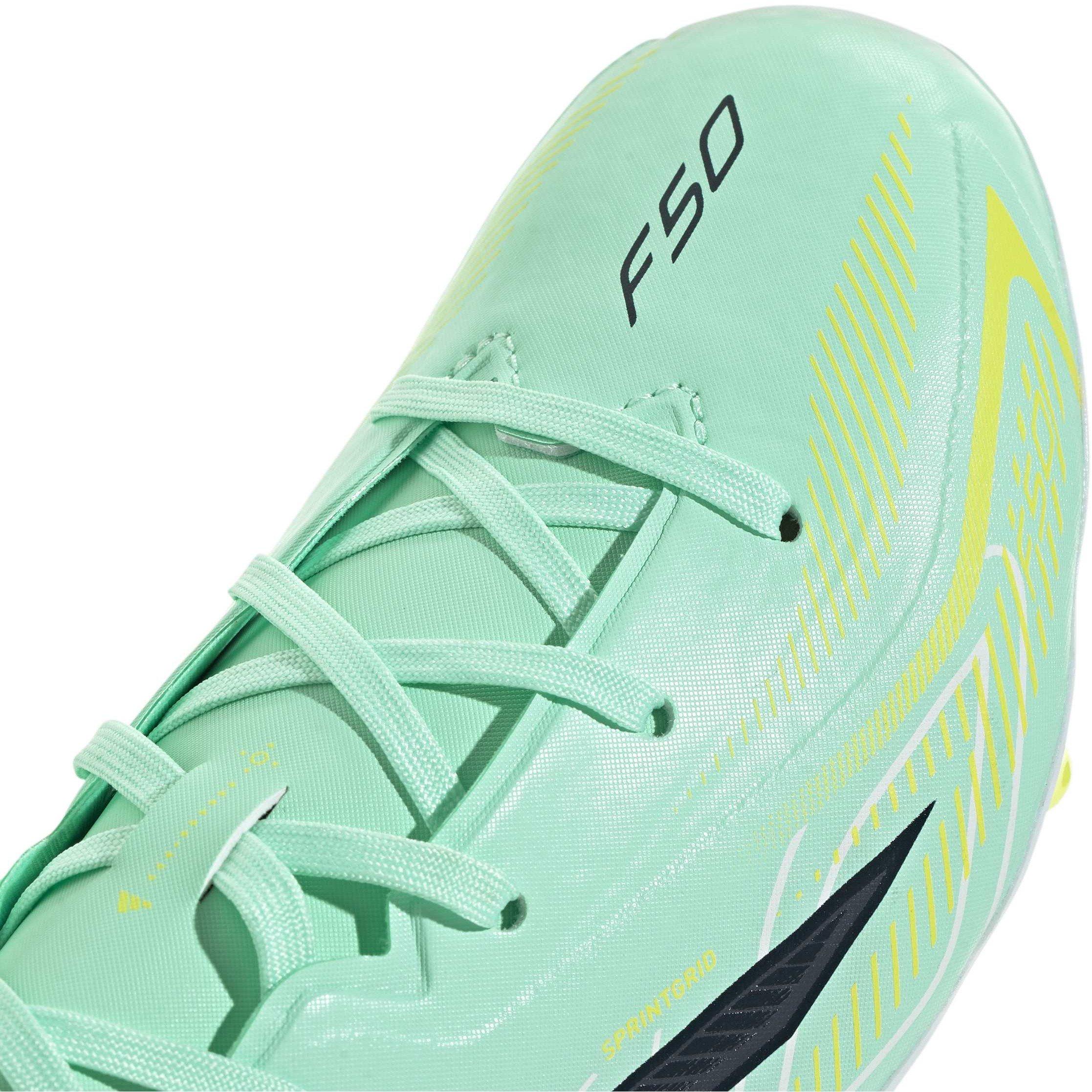 Mint/Black - adidas - Kids' F50 Hyperfast League adidas Firm-Ground Football Boots - 8