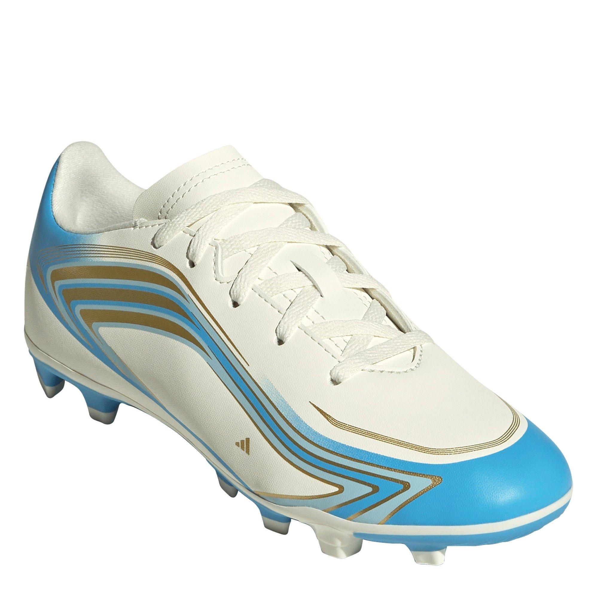 Crema/Azul/Oro - adidas - Adidas F50 Junior Club Firm Ground Football Boots - 3