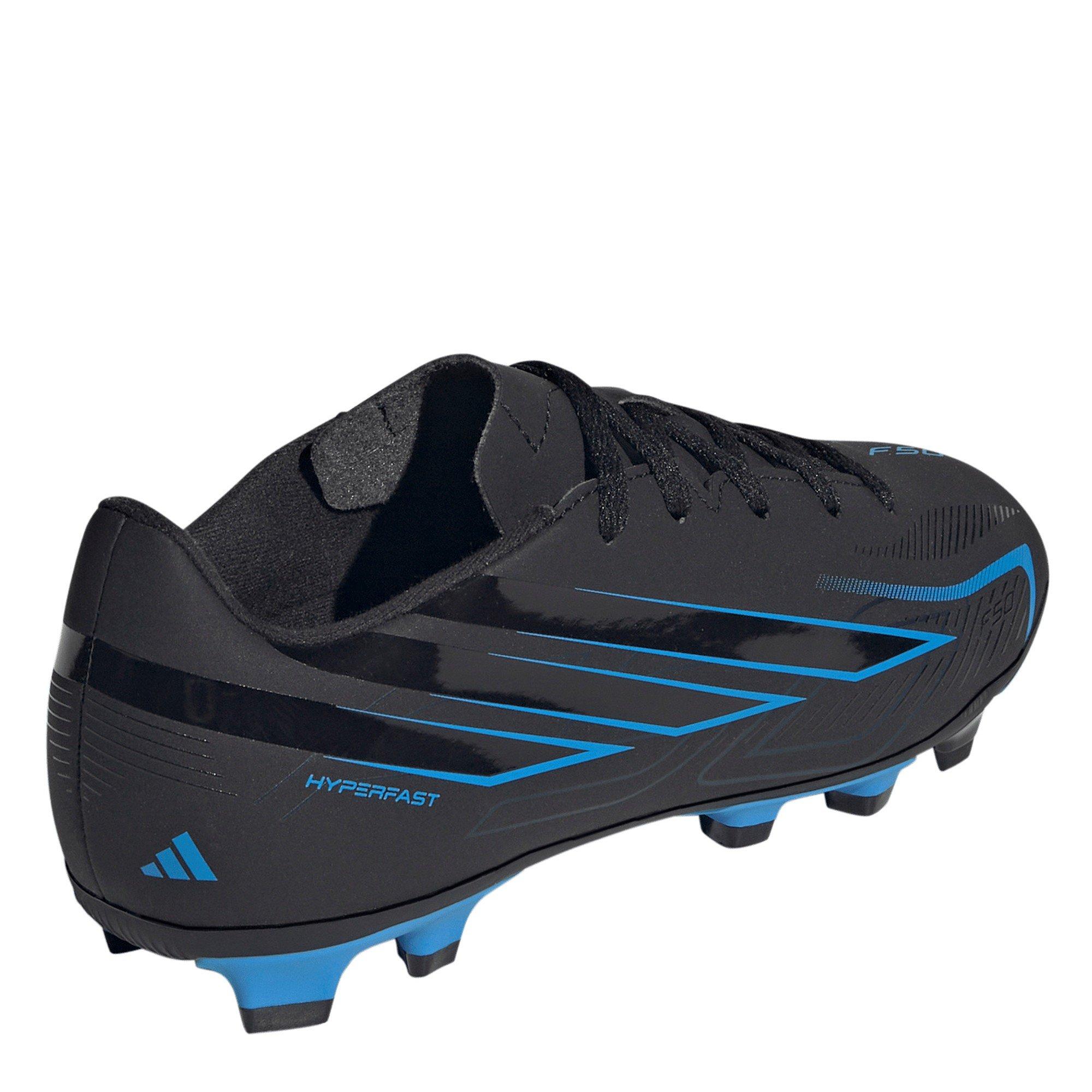 Black/Blue - adidas - Adidas F50 Junior Club Firm Ground Football Boots - 4