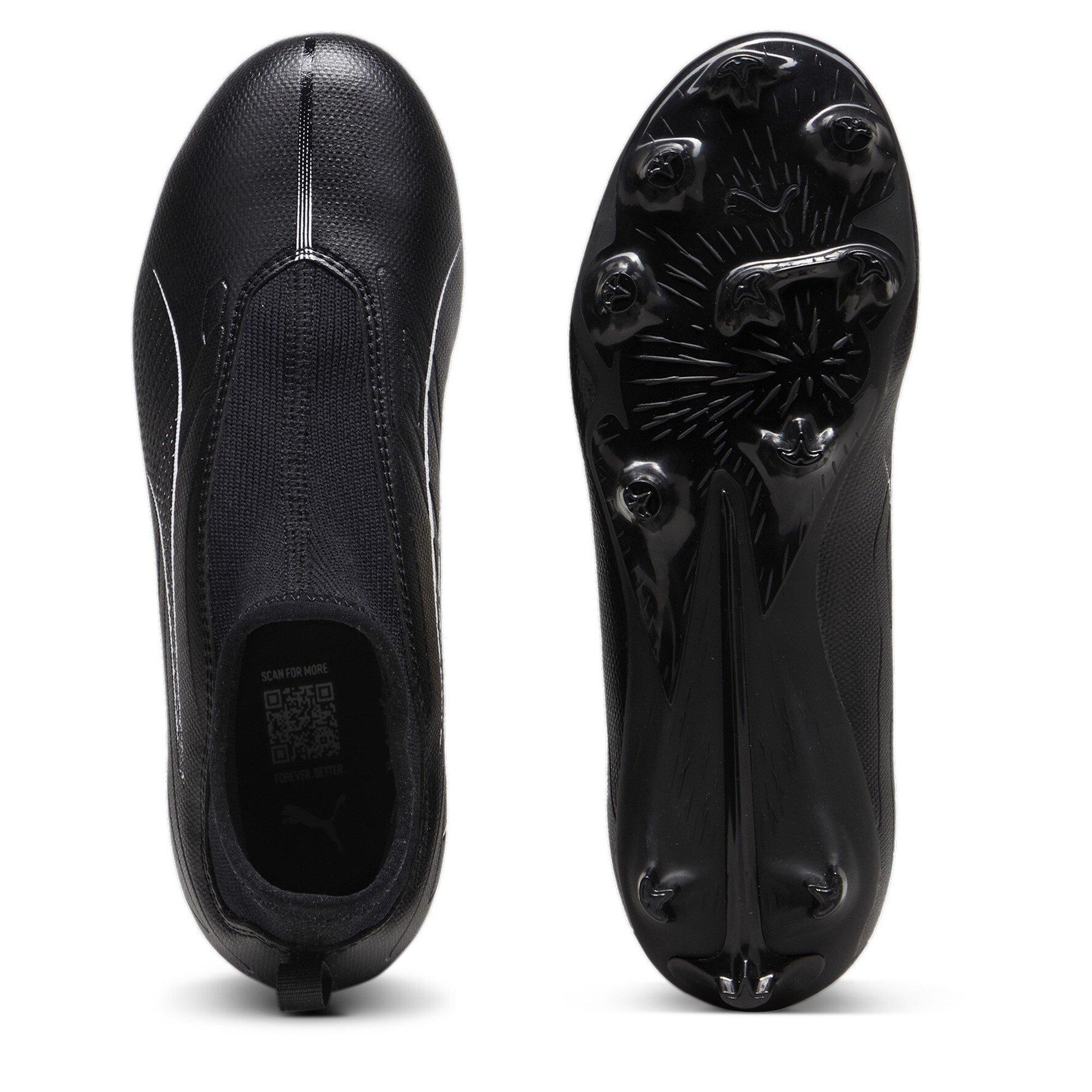 Nero/Bianco - Puma - Ultra Match+ Laceless Junior Firm Ground Football Boots - 3