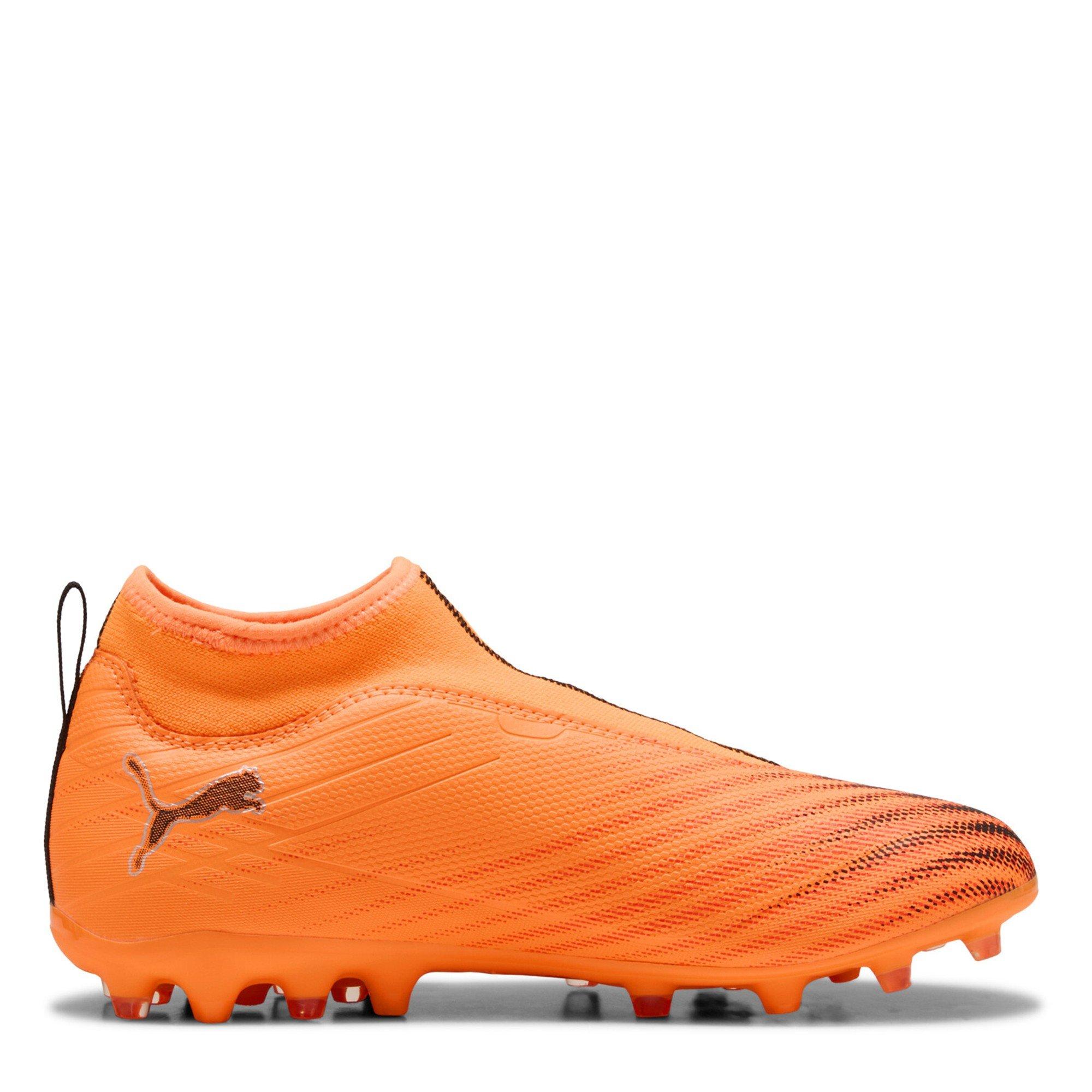 HtFr-Blk-GlwRd - Puma - Unisex Kids' Ultra 6 Match+ Firm Ground Football Boots - 4