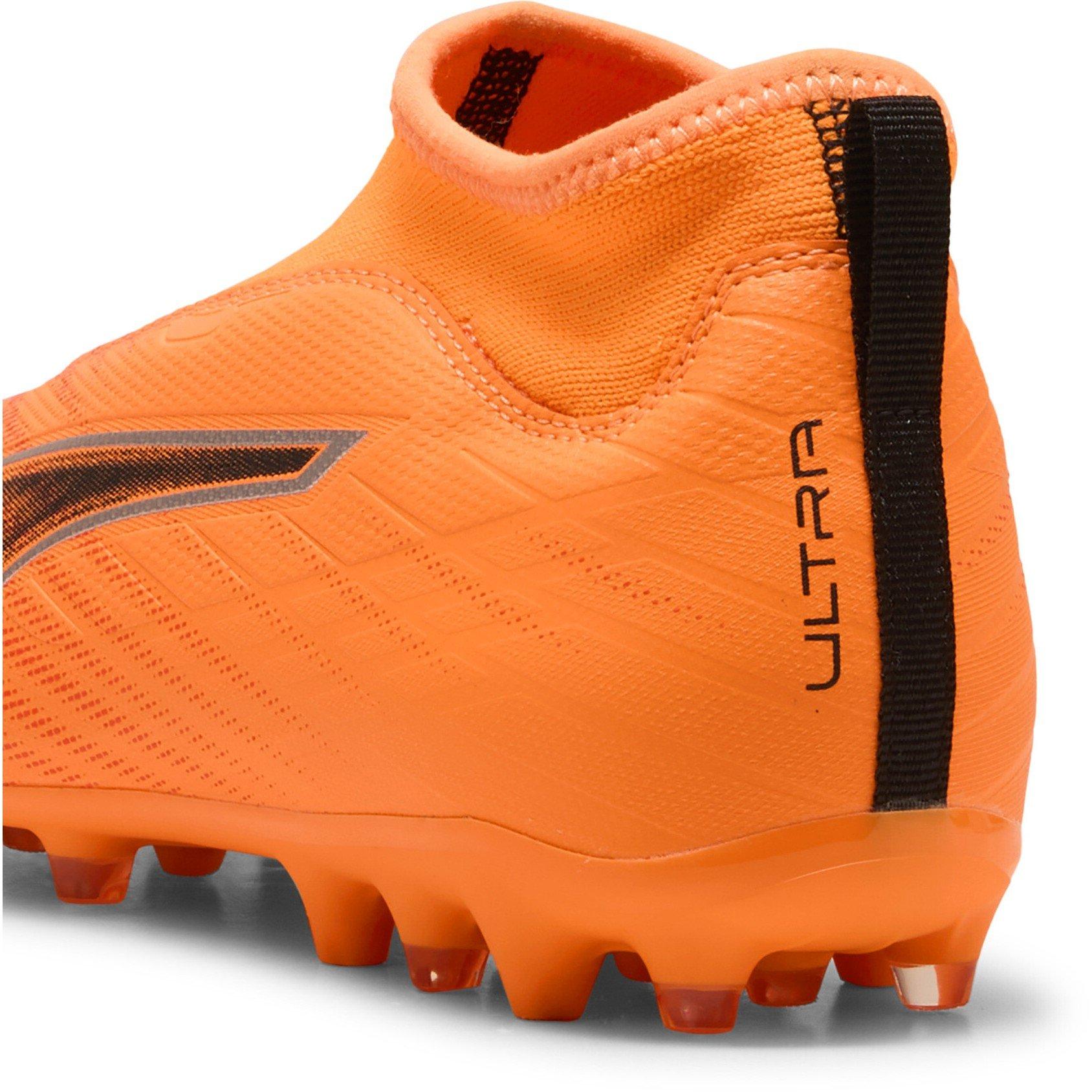 HtFr-Blk-GlwRd - Puma - Unisex Kids' Ultra 6 Match+ Firm Ground Football Boots - 5