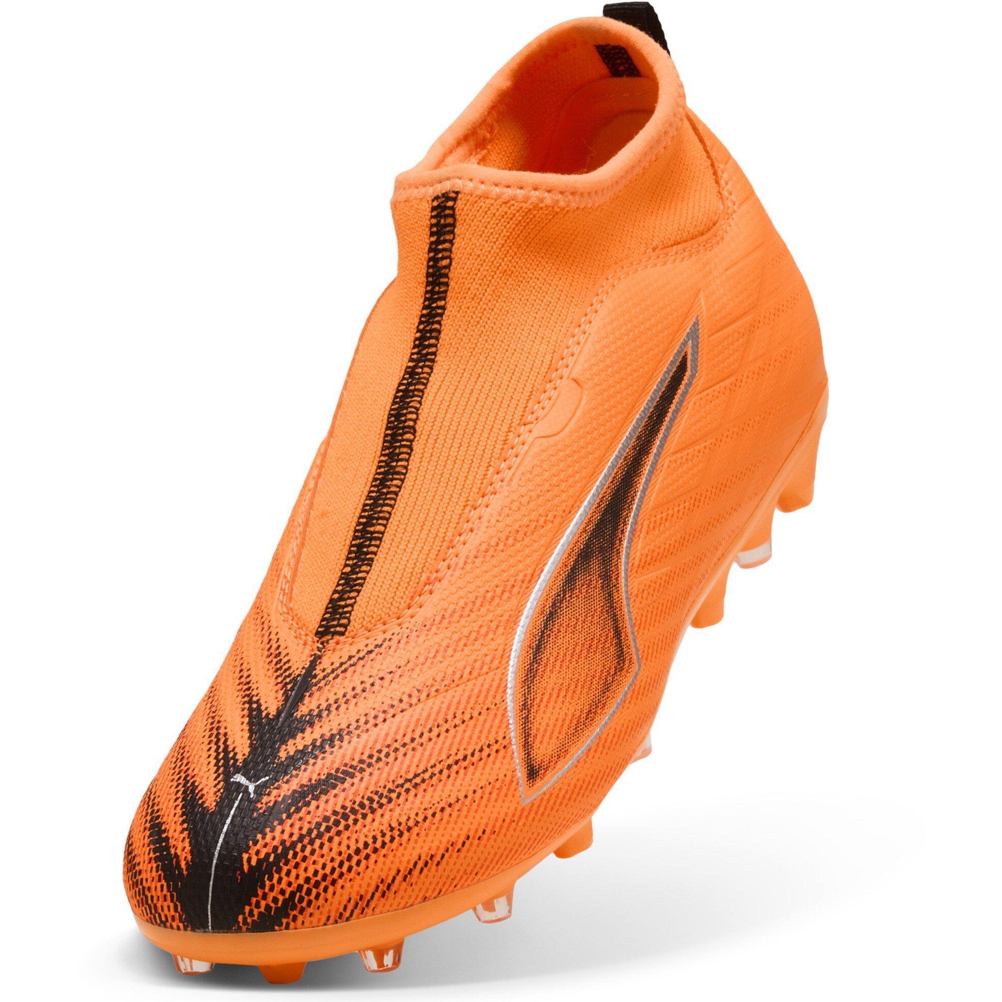 HtFr-Blk-GlwRd - Puma - Unisex Kids' Ultra 6 Match+ Firm Ground Football Boots - 6
