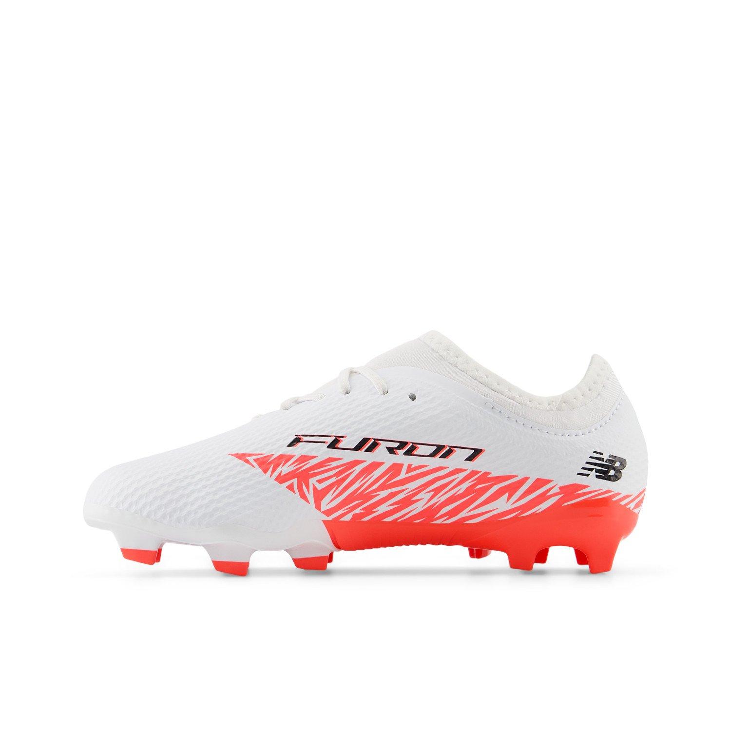 Bianco/ Arancione - New Balance - Furon V8 Juniors Firm Ground Football Boots - 2