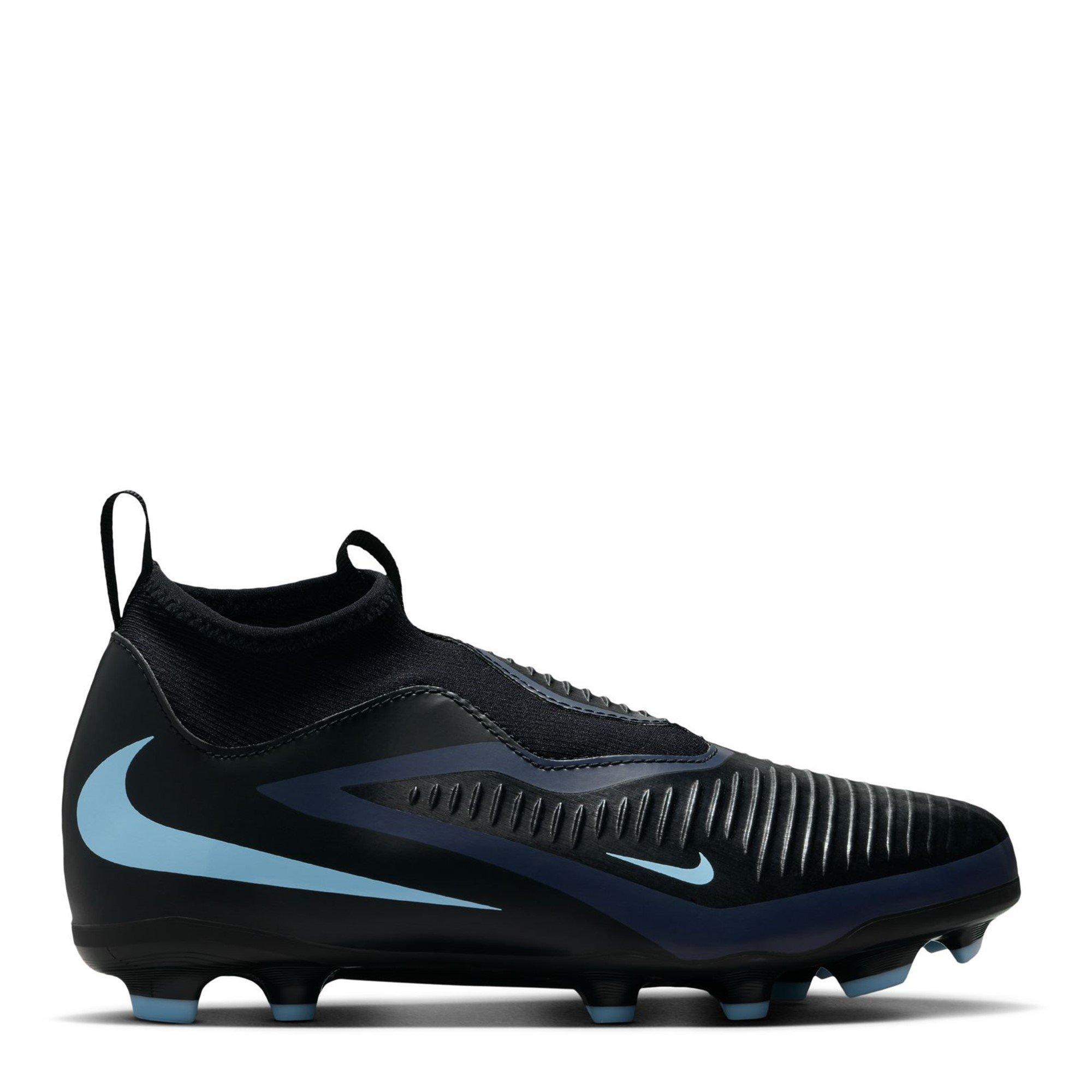 Nike Boys Phantom 6 Academy High Juniors Firm Ground Football Boots - Black/Black - 5 (38)