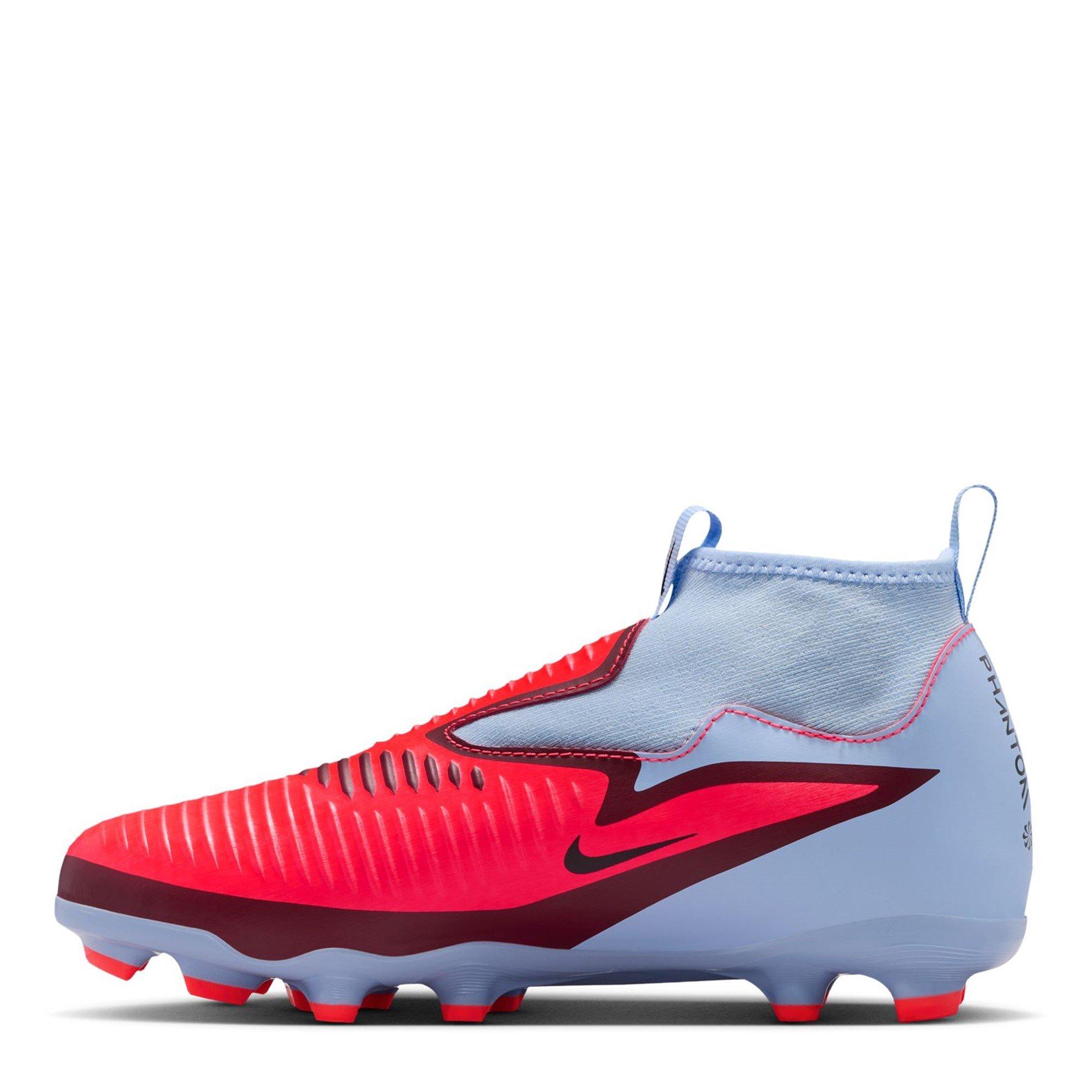Blå/Lilla - Nike - Phantom 6 Academy High Juniors Firm Ground Football Boots - 2