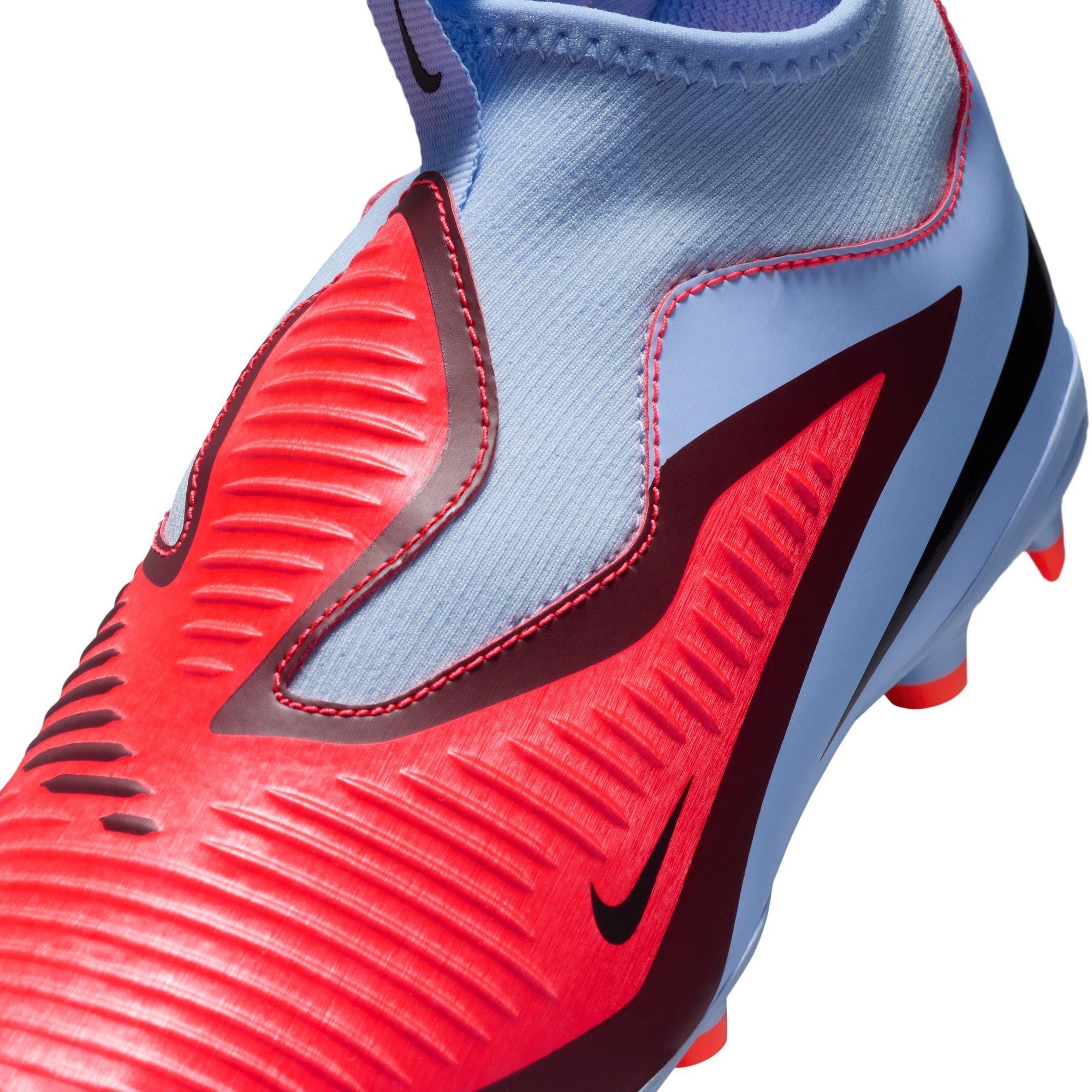 Blå/Lilla - Nike - Phantom 6 Academy High Juniors Firm Ground Football Boots - 7